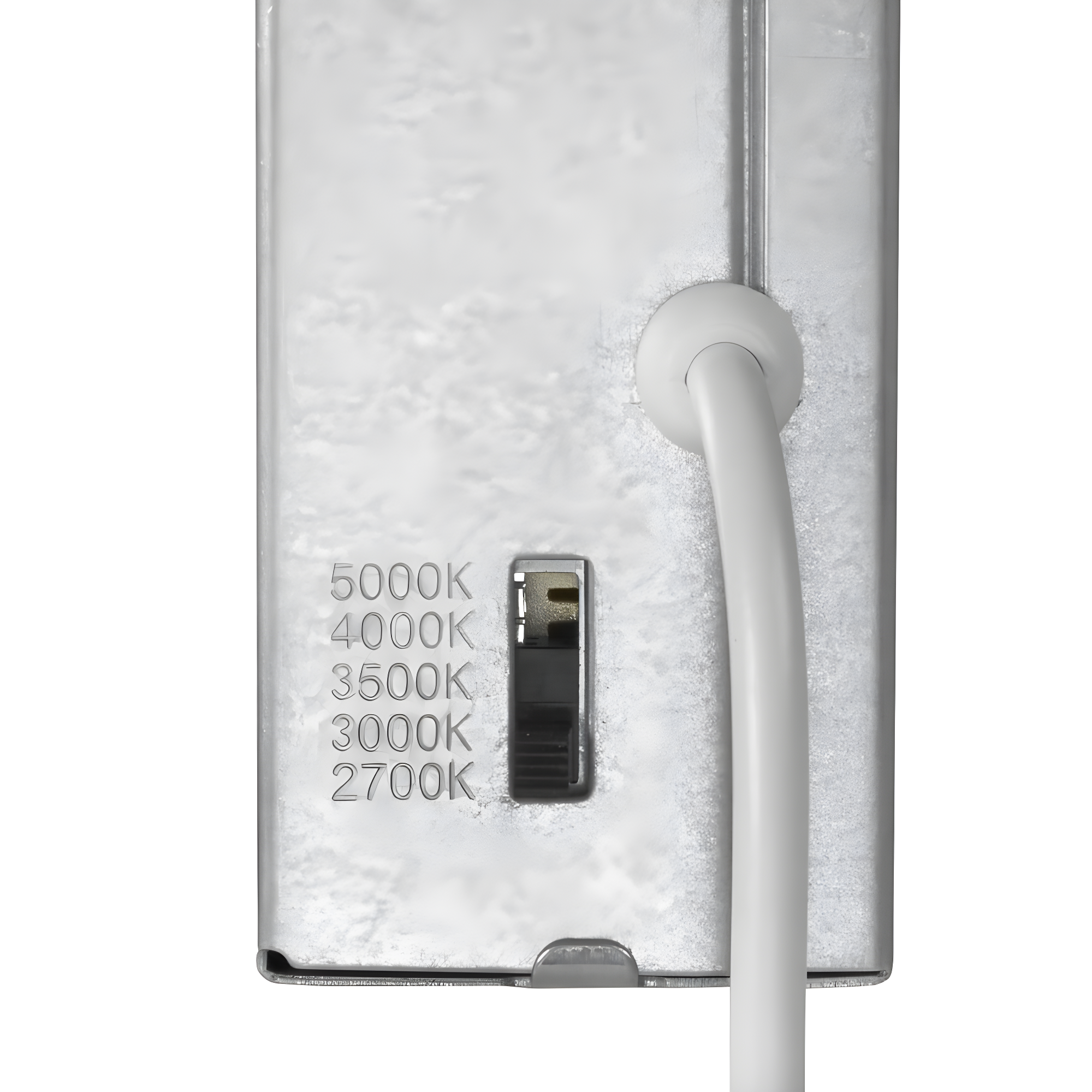 Maxxima 8 in. 5CCT Round Recessed LED Downlight, 1600 Lumens Slim Round Flat Panel Color Selectable 2700K-5000K (2700K/3000K/3500K/4000K/5000K), Dimmable, Canless IC Rated, White Trim, J-Box Included