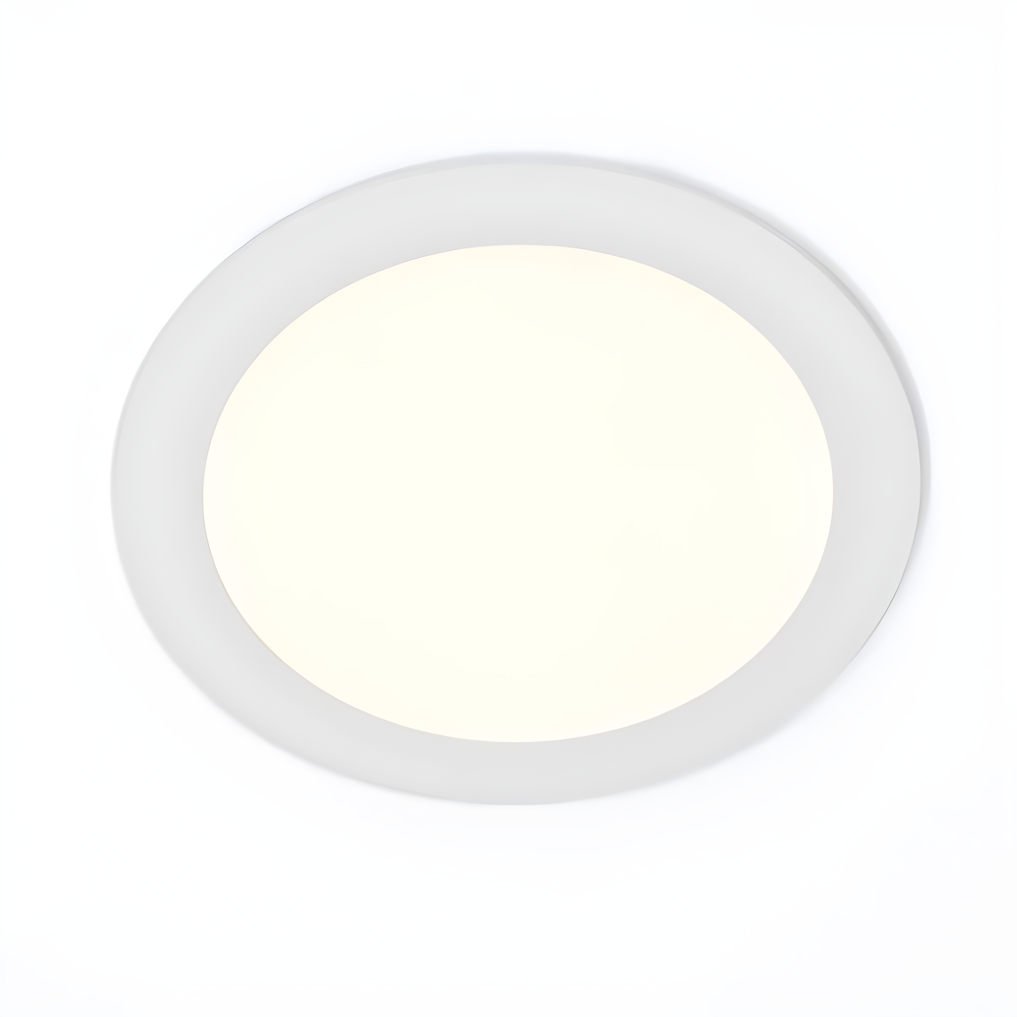 Maxxima 8 in. 5CCT Round Recessed LED Downlight, 1600 Lumens Slim Round Flat Panel Color Selectable 2700K-5000K (2700K/3000K/3500K/4000K/5000K), Dimmable, Canless IC Rated, White Trim, J-Box Included