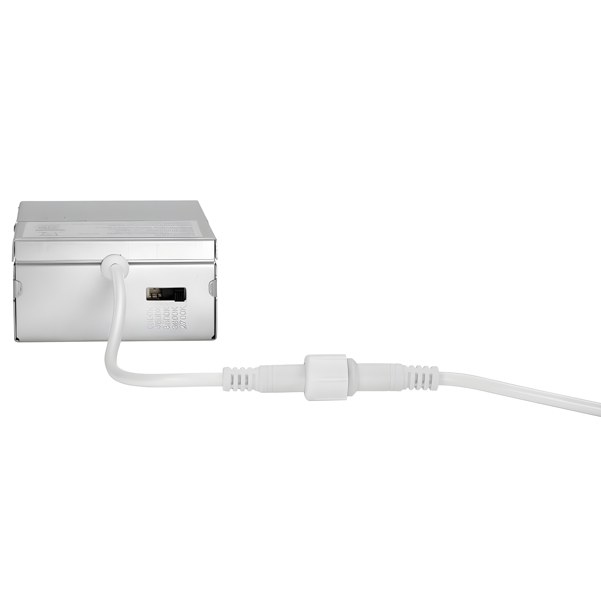 Maxxima 8 in. 5CCT Round Recessed LED Downlight, 1600 Lumens Slim Round Flat Panel Color Selectable 2700K-5000K (2700K/3000K/3500K/4000K/5000K), Dimmable, Canless IC Rated, White Trim, J-Box Included