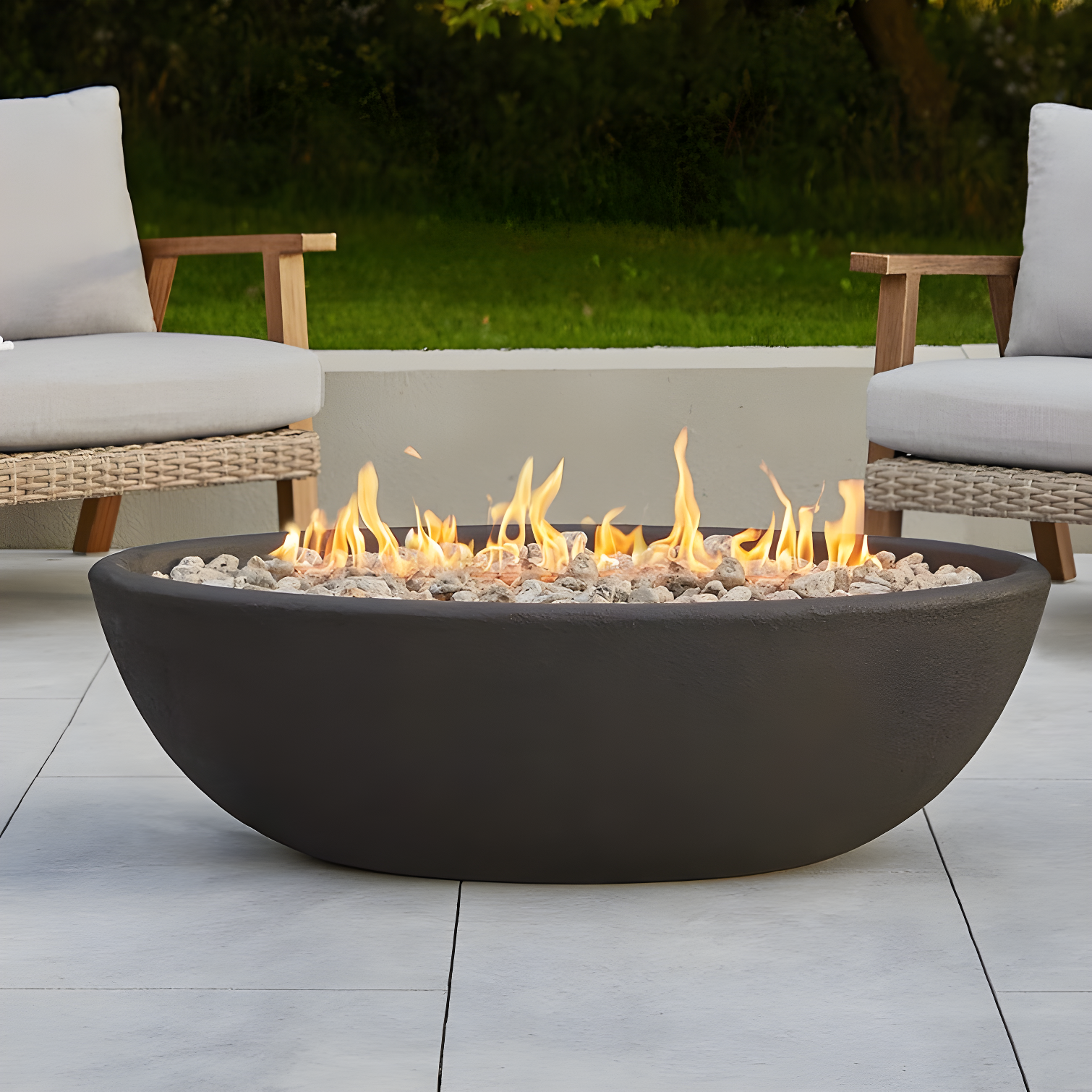 Fernanda Fire Bowl - Shale / Oval