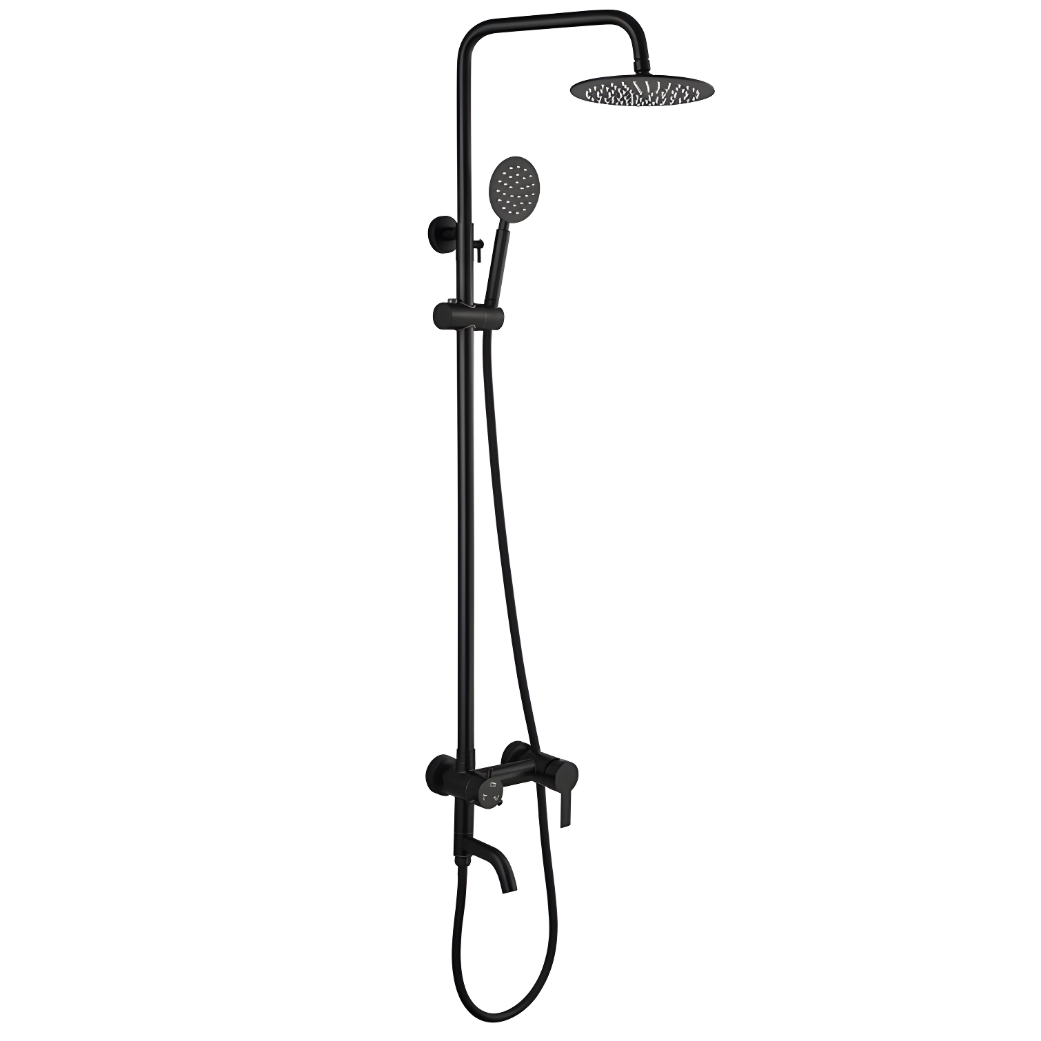 Kairo Triple Function Outdoor Shower with Single Lever Handle Stainless Steel