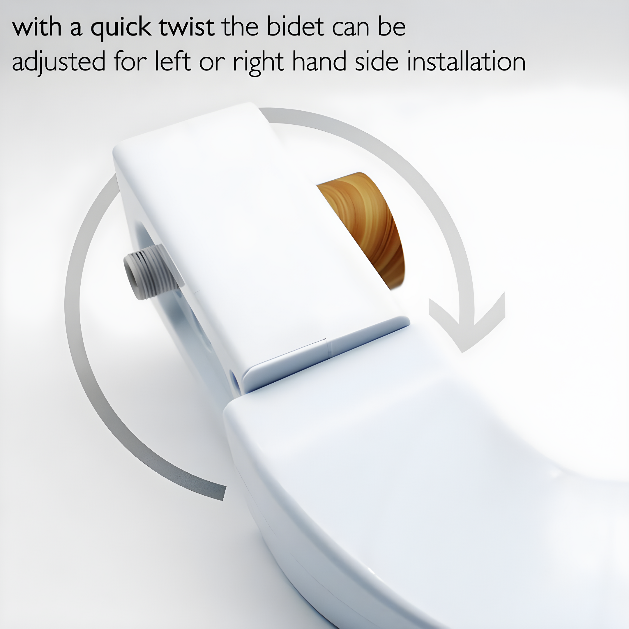 Reversible Left/Right Ultra Slim Cold Water Bidet Attachment