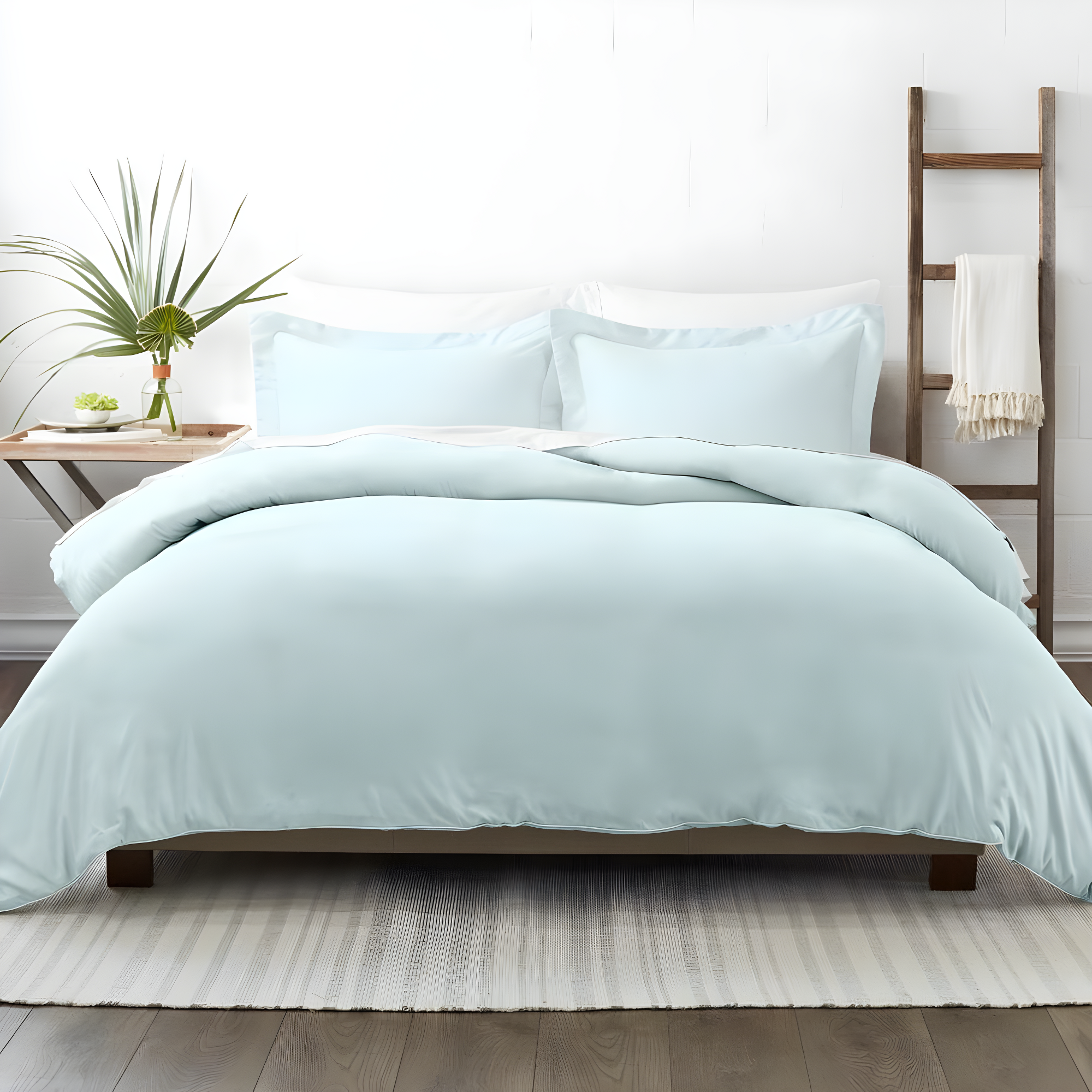 Duvet Cover Set Super Soft Microfiber Bedding in Solid Colors