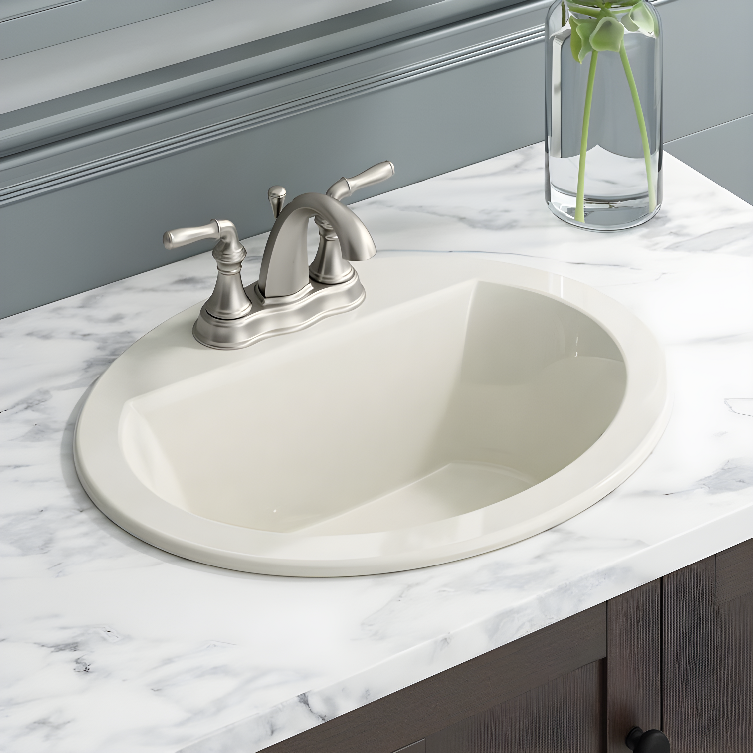 Kohler ® Devonshire ® Widespread Brushed Nickel Bathroom Sink Faucet