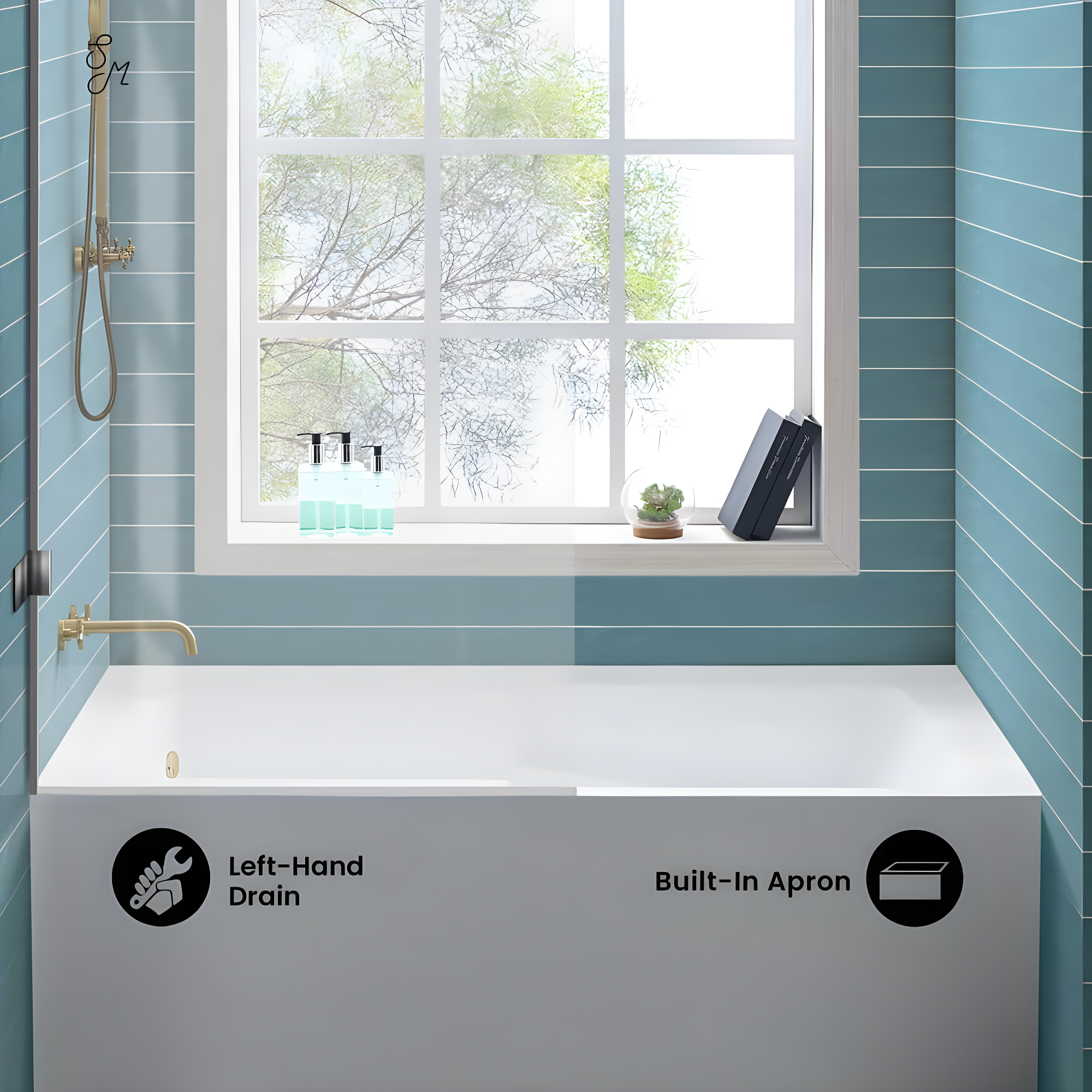 Voltaire 60" x 32" Alcove Bathtub with Apron