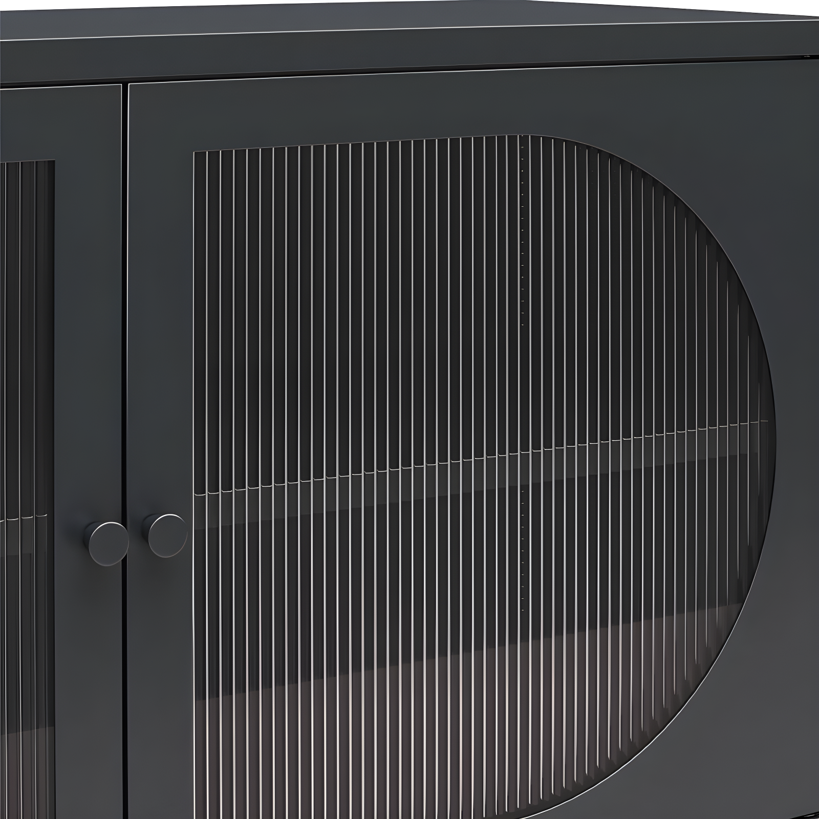 Luna 25.2'' Tall Accent Cabinet with Fluted Glass