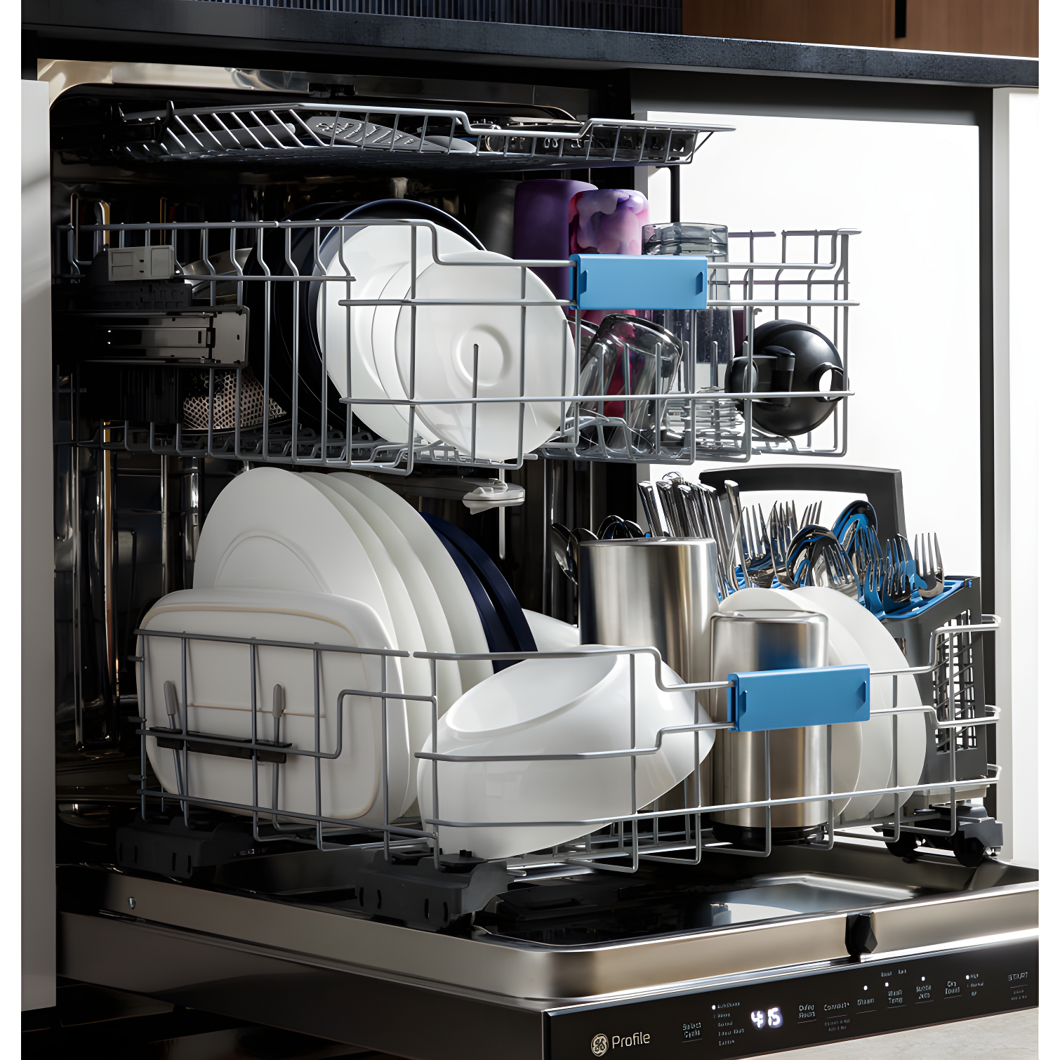GE Profile™ 24" 44 Decibel ENERGY STAR Certified Smart Built-in Top Control Dishwasher with Adjustable Rack and Tall Tub PDP715SYVFS