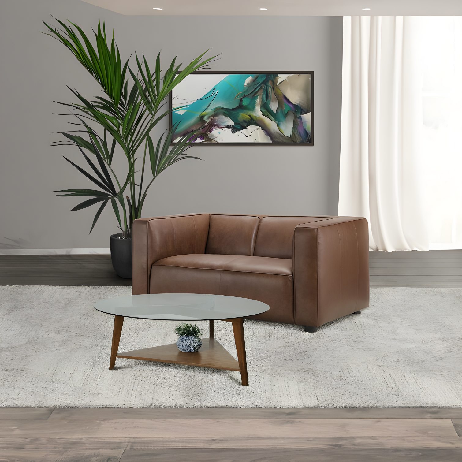 Molise 71'' Genuine Leather Sofa