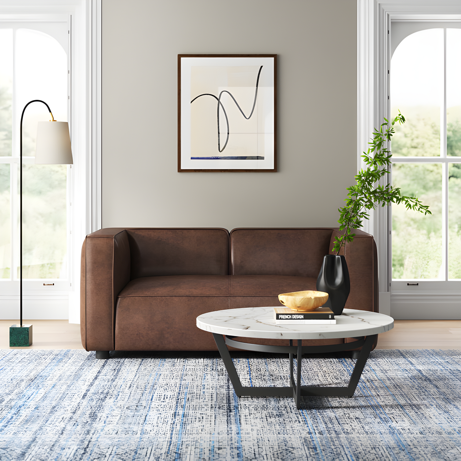 Molise 71'' Genuine Leather Sofa