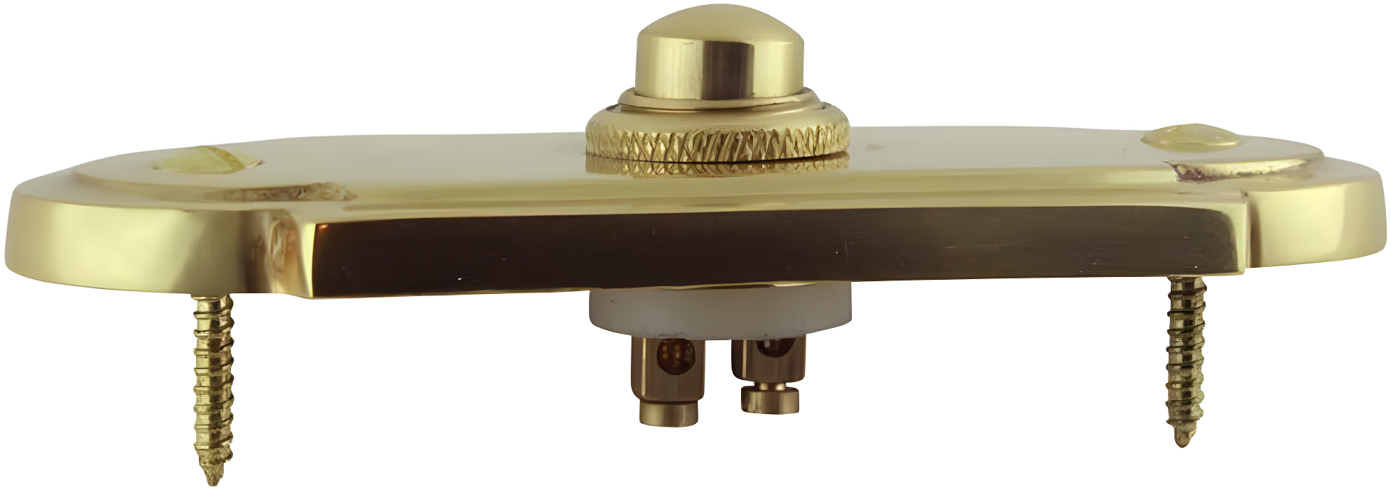 Wired Brass Door Bell Push Button 4" L Lacquered Finish