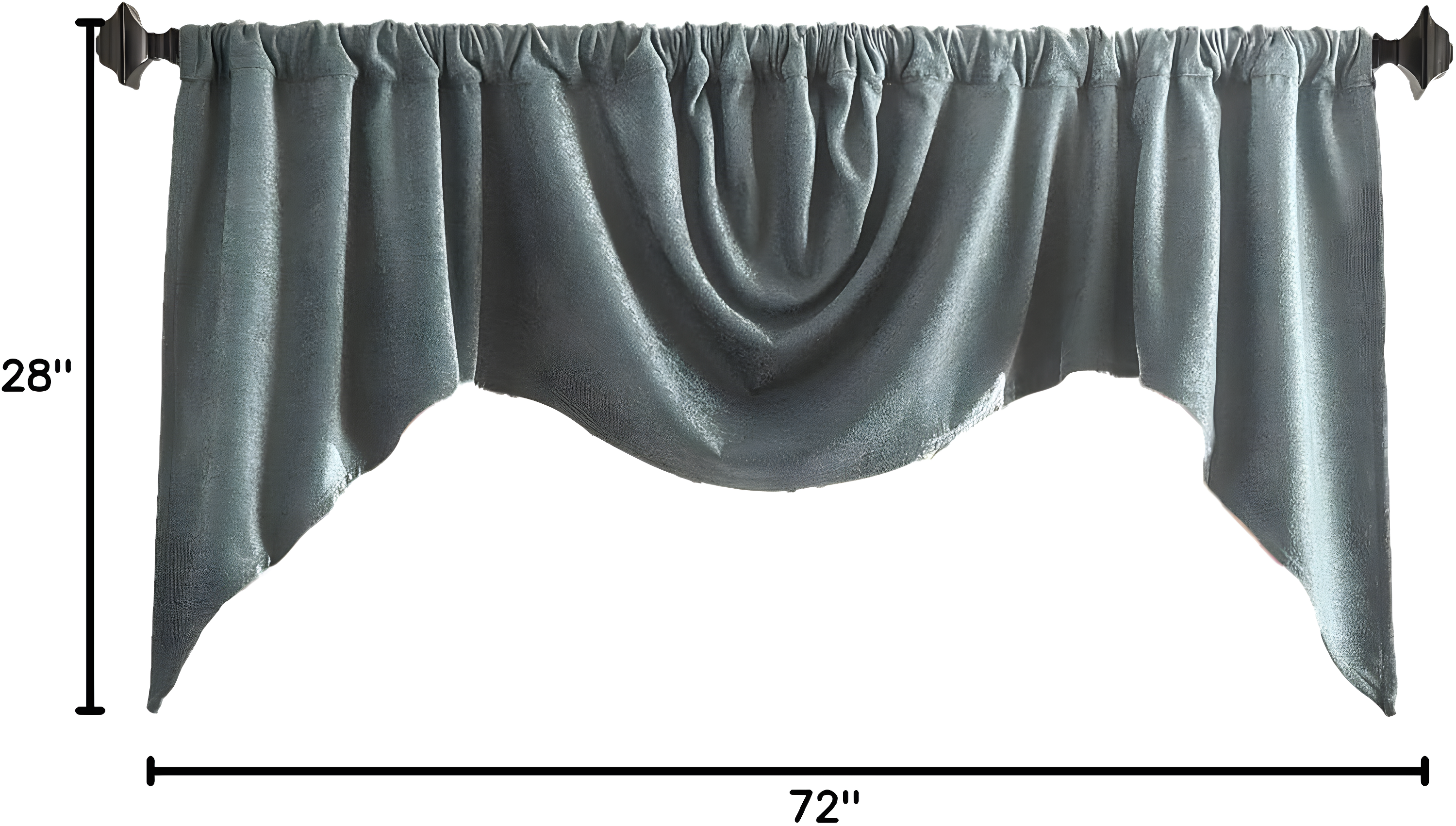 Martha Stewart Naples Chenille 72" x 28" Window Valance
