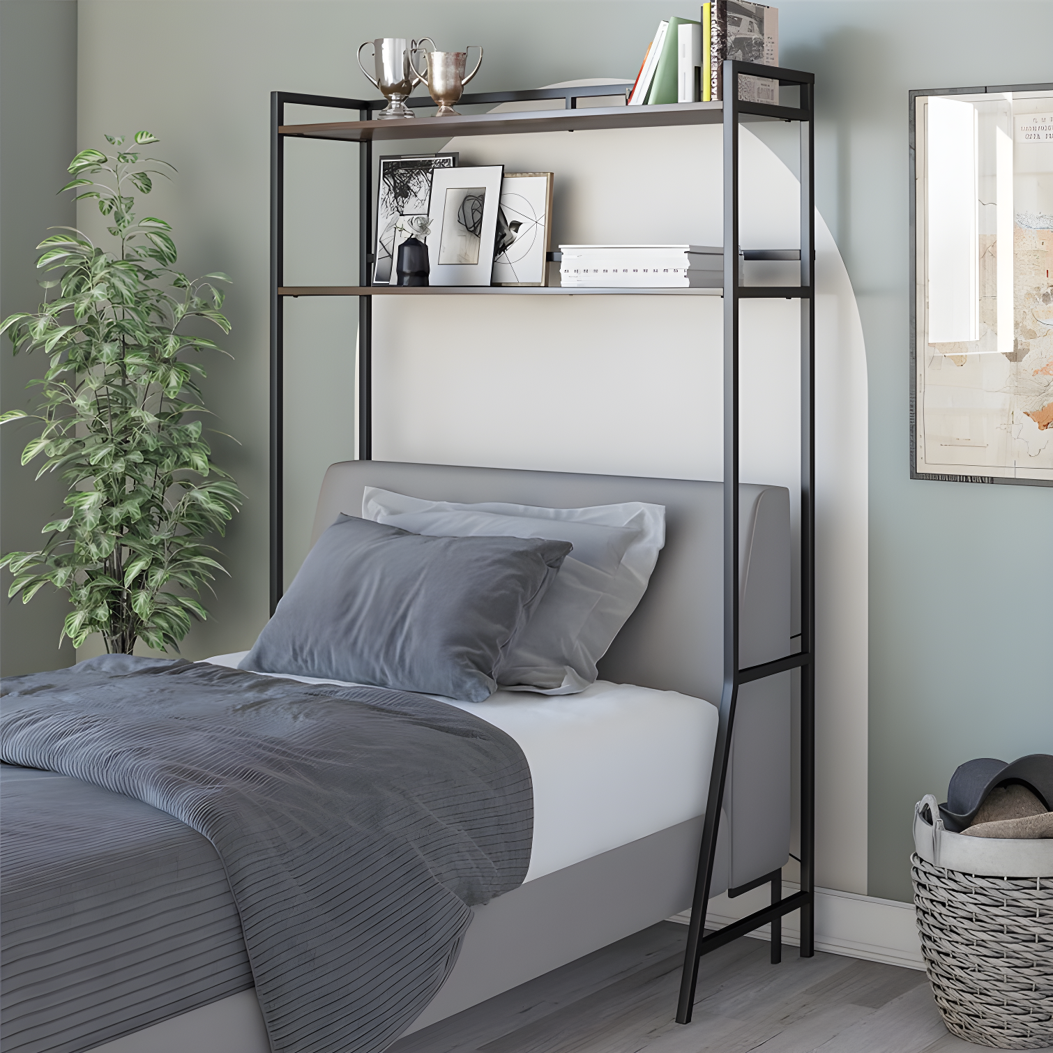 Novogratz Beverly Over-The-Bed Storage Shelves for Twin & XL Twin Beds