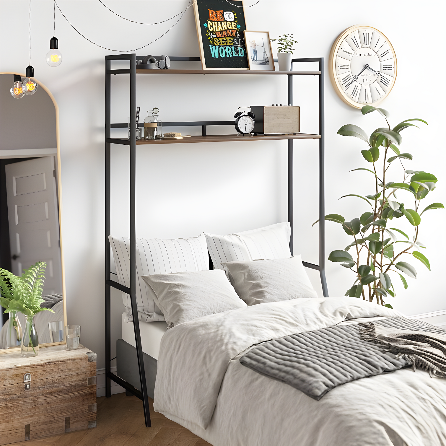 Novogratz Beverly Over-The-Bed Storage Shelves for Twin & XL Twin Beds