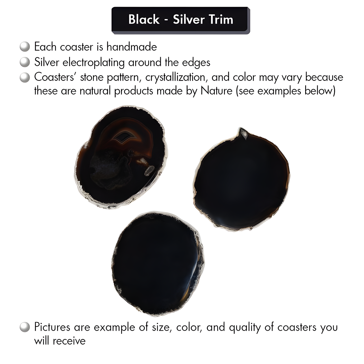 Agate 4 Piece Coaster Set (Set of 4)