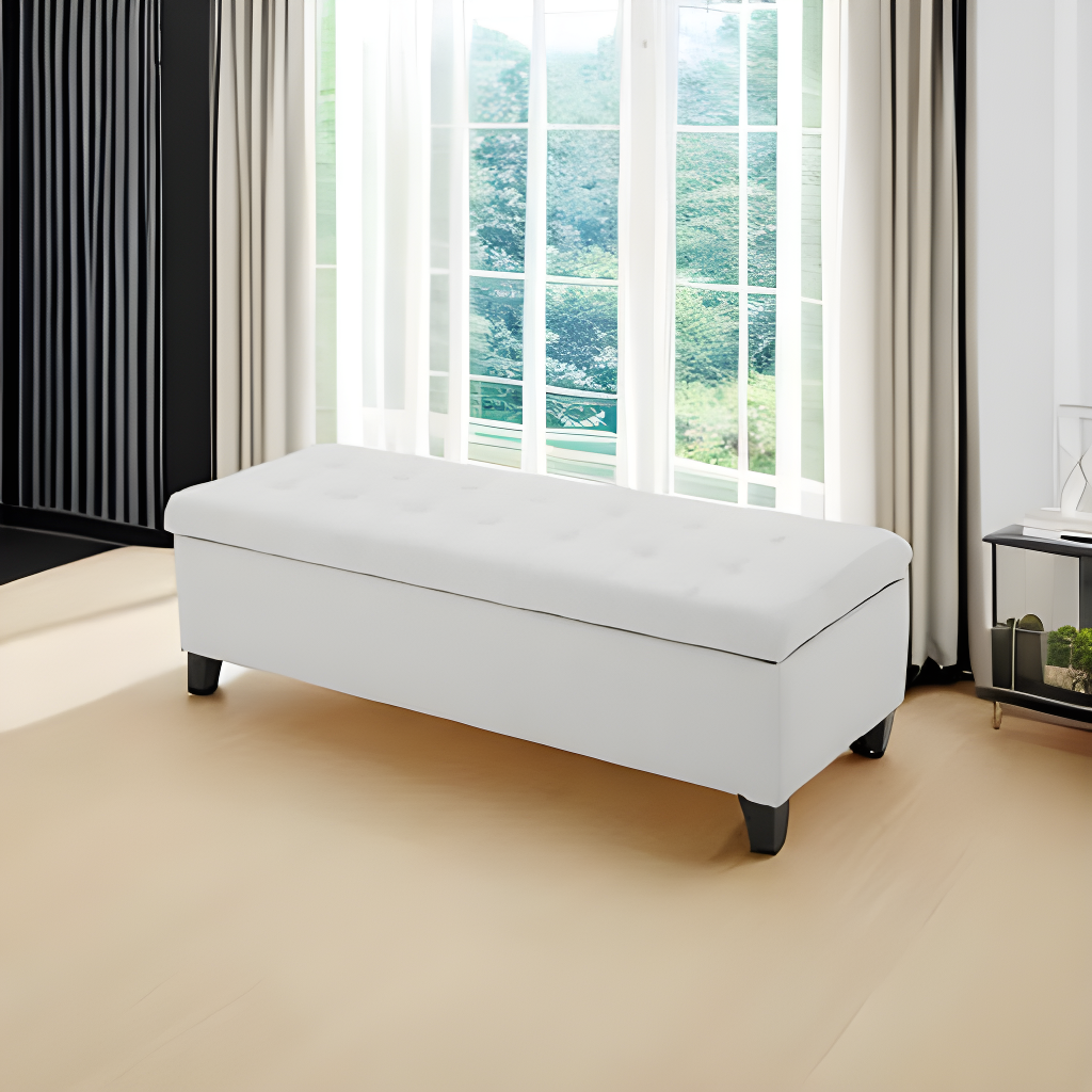 Mission Storage Ottoman - Light Gray - Christopher Knight Home