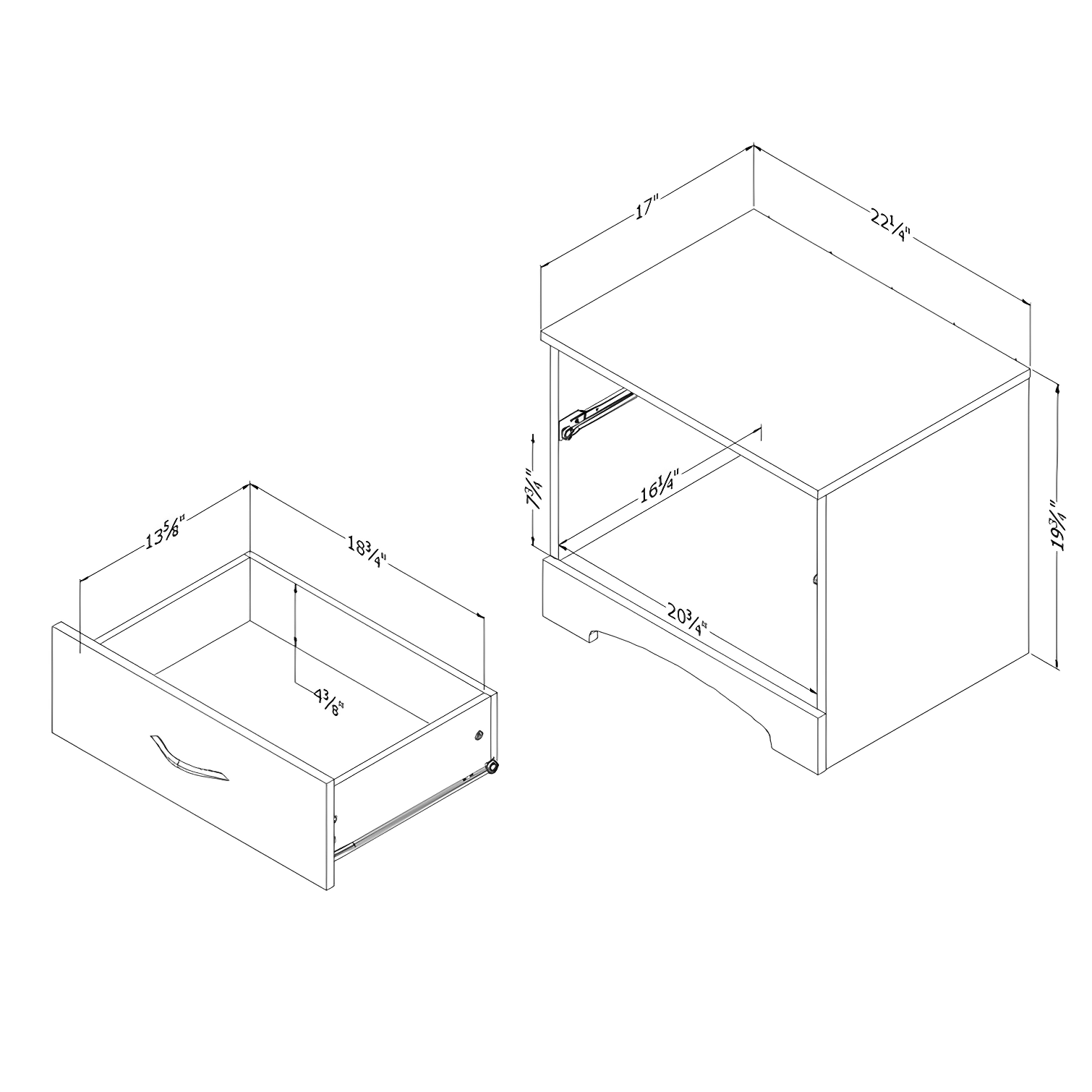 Lochran 22.25'' W Nightstand