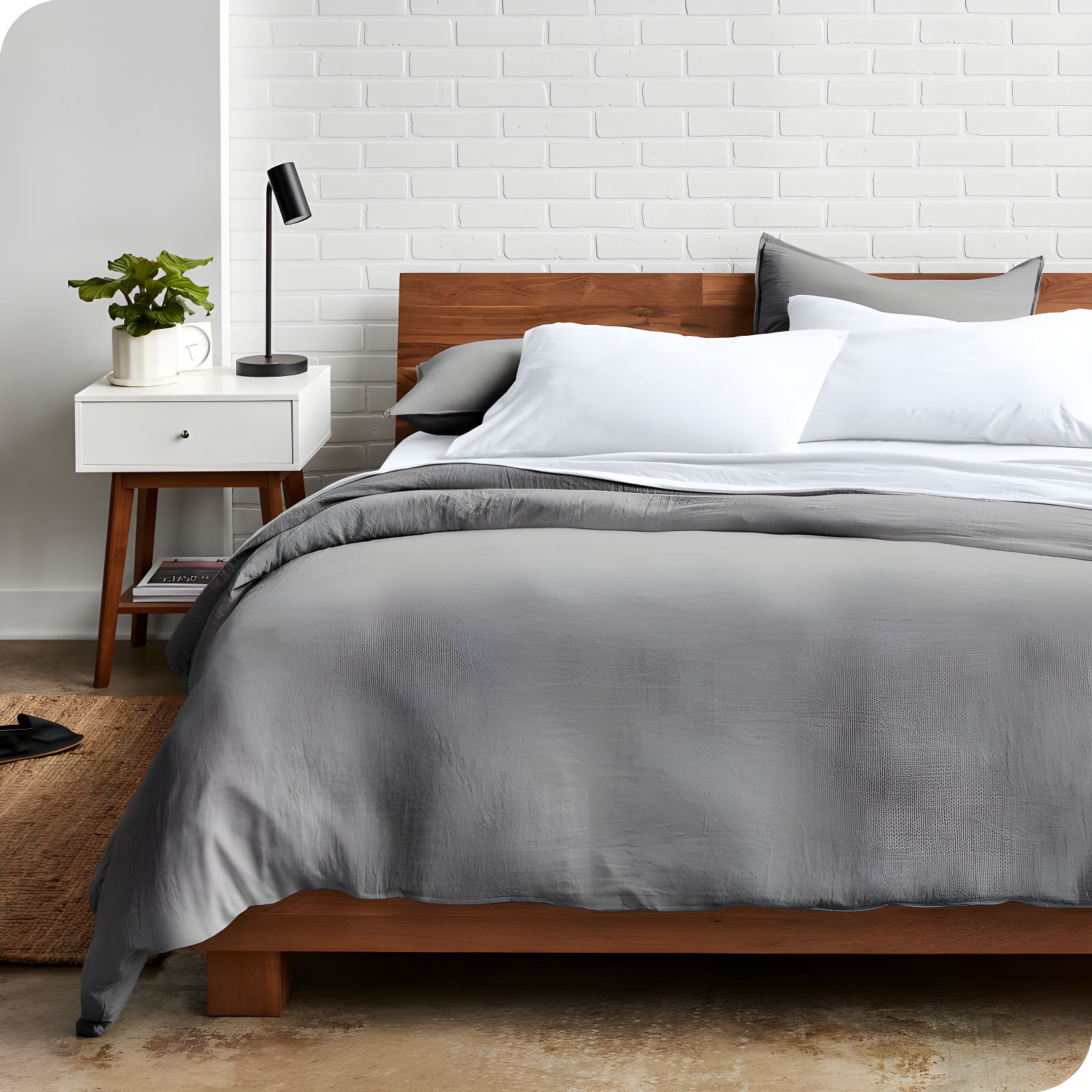 Bare Home Washed Microfiber Duvet Cover Set