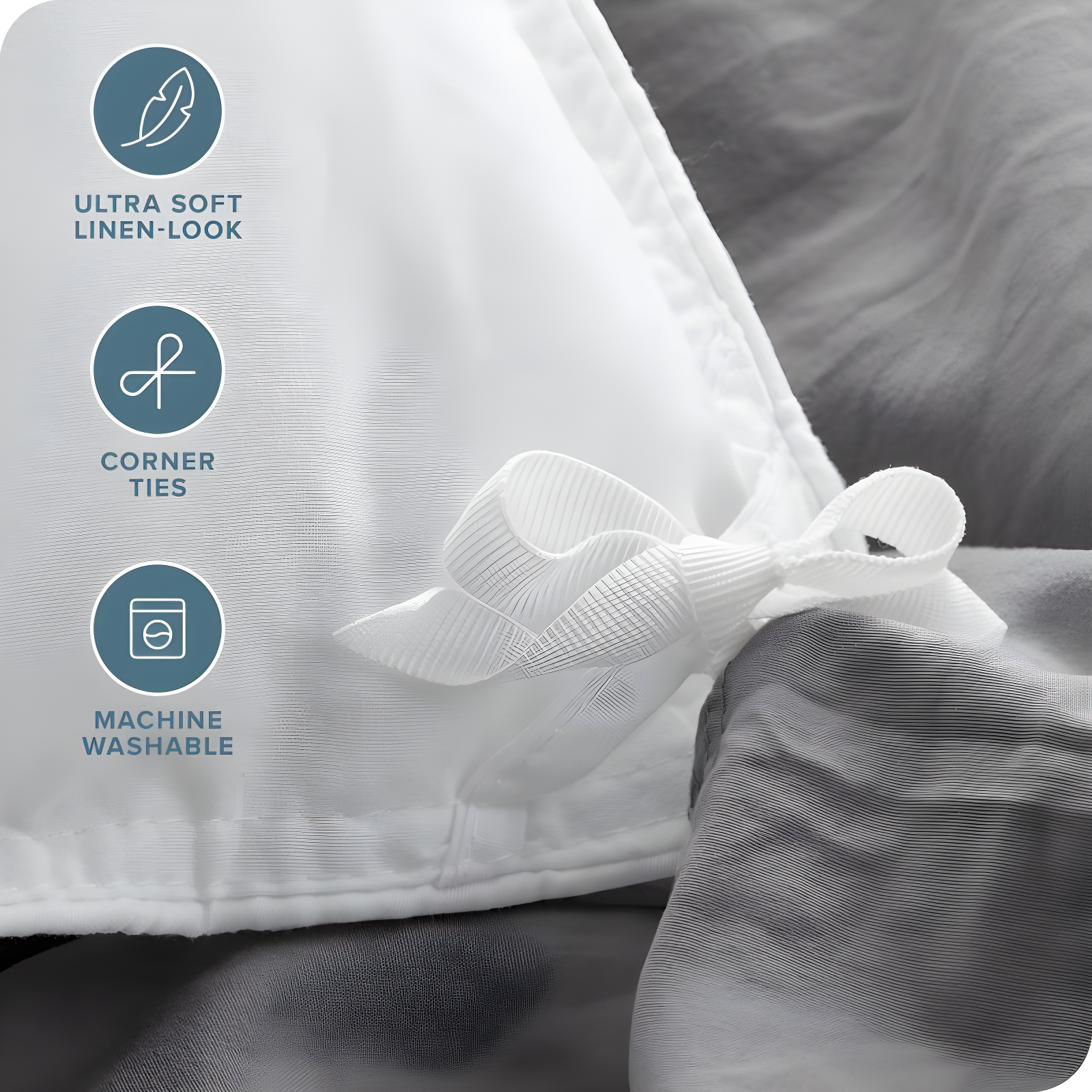 Bare Home Washed Microfiber Duvet Cover Set