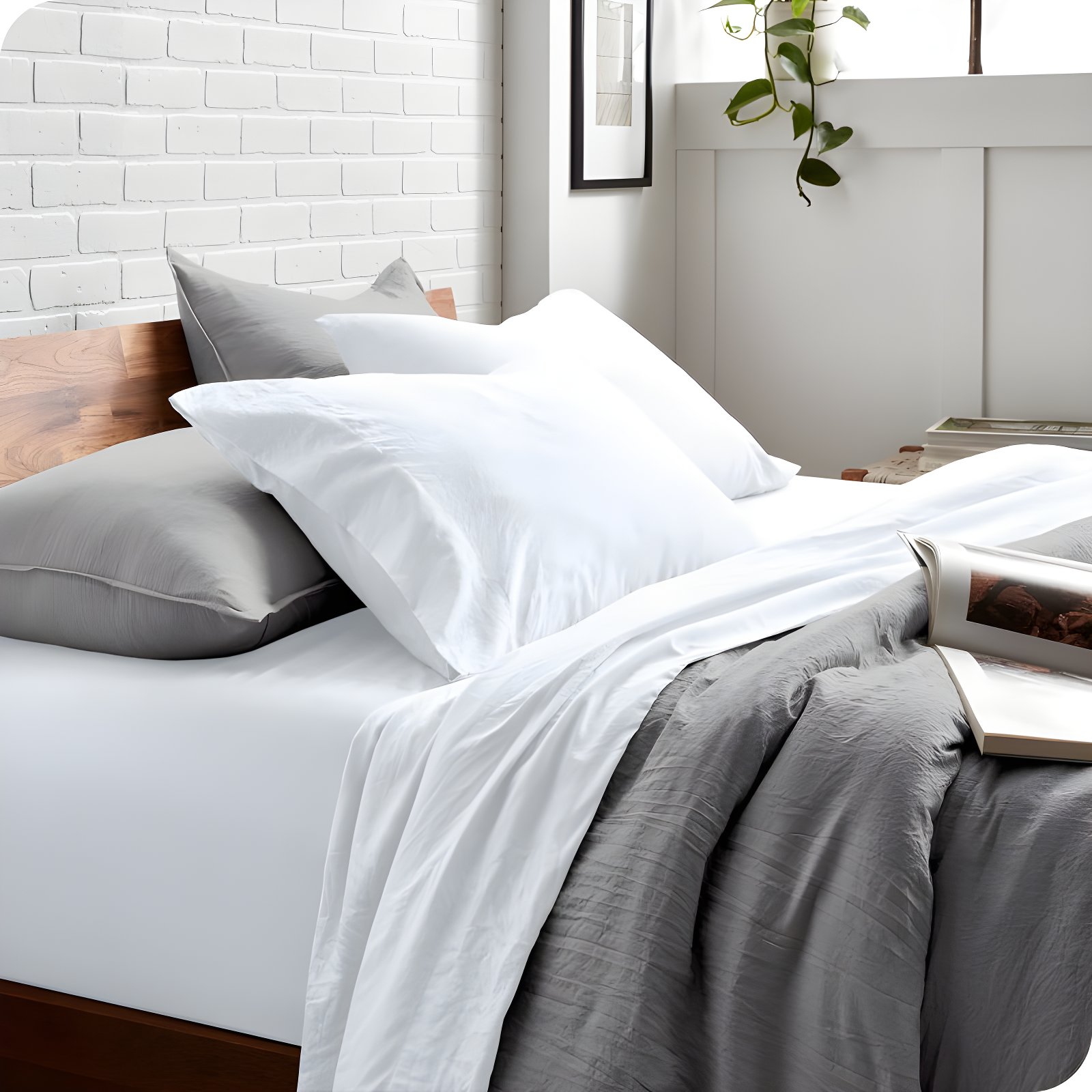Bare Home Washed Microfiber Duvet Cover Set