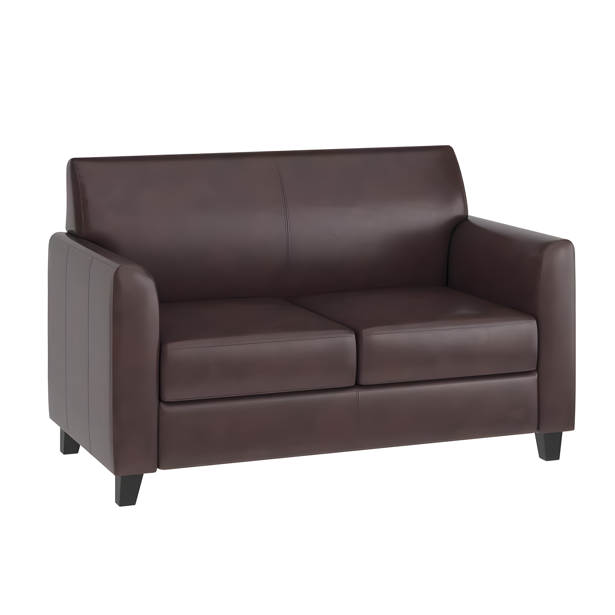 Hercules Junkersfeld 52" Modern LeatherSoft Upholstered Reception Loveseat by Flash Furniture