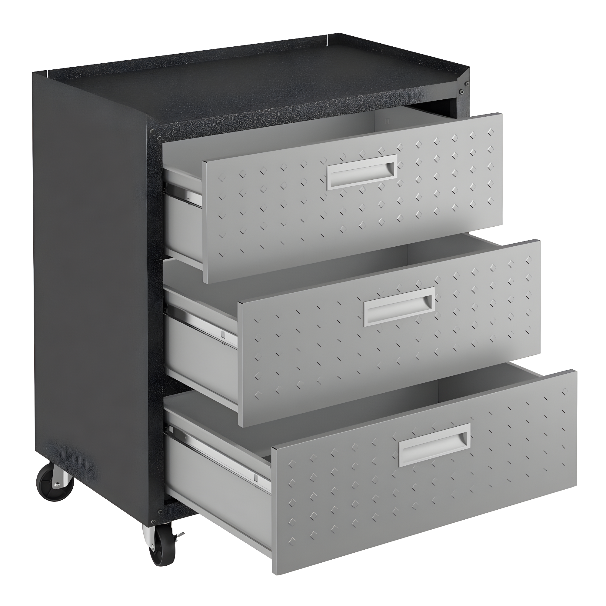 Fortress Gray Stainless Steel 30'' Lockable Rolling Chest