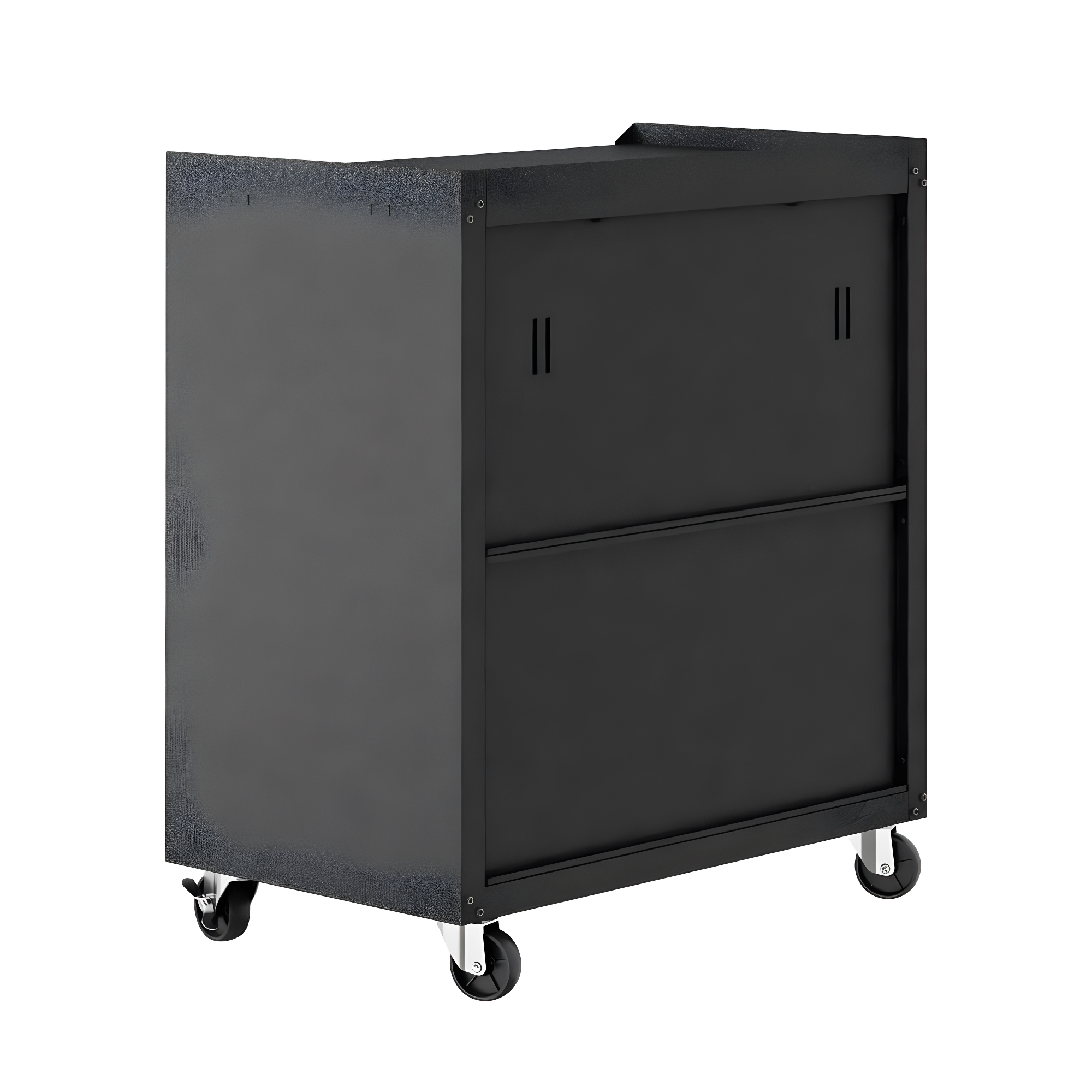 Fortress Gray Stainless Steel 30'' Lockable Rolling Chest