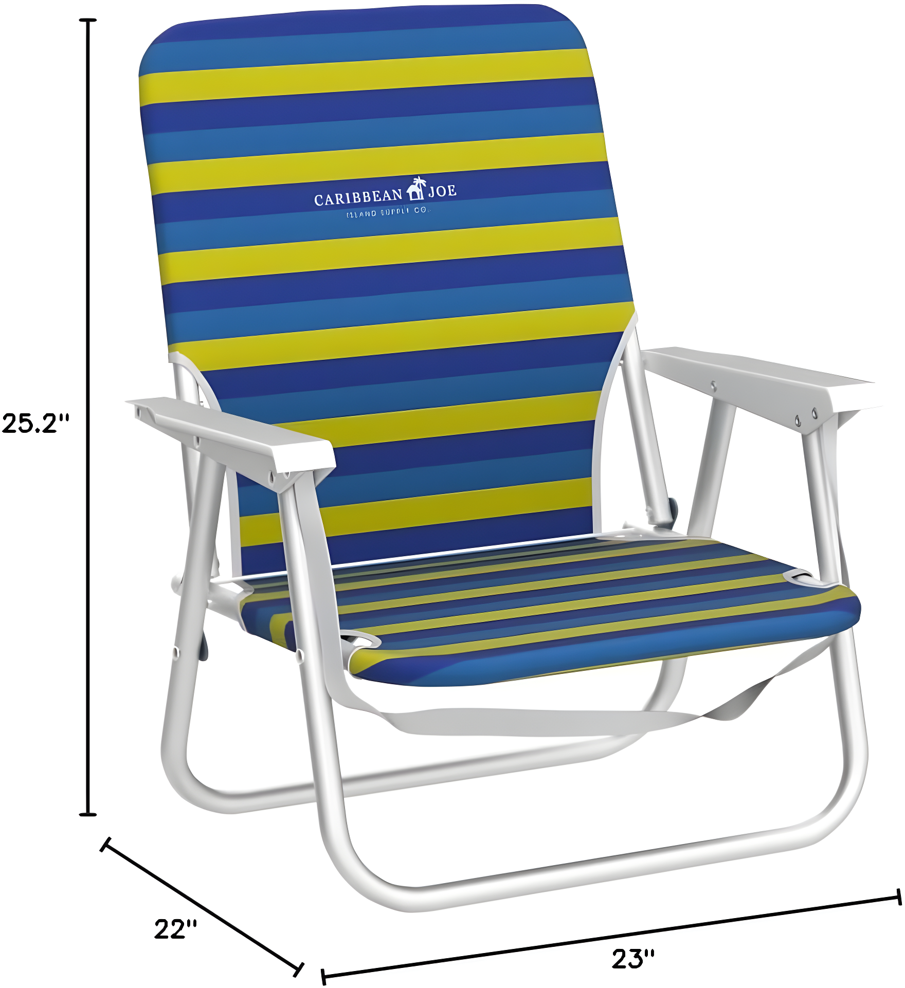 Caribbean Joe Burlap Folding Beach Chair