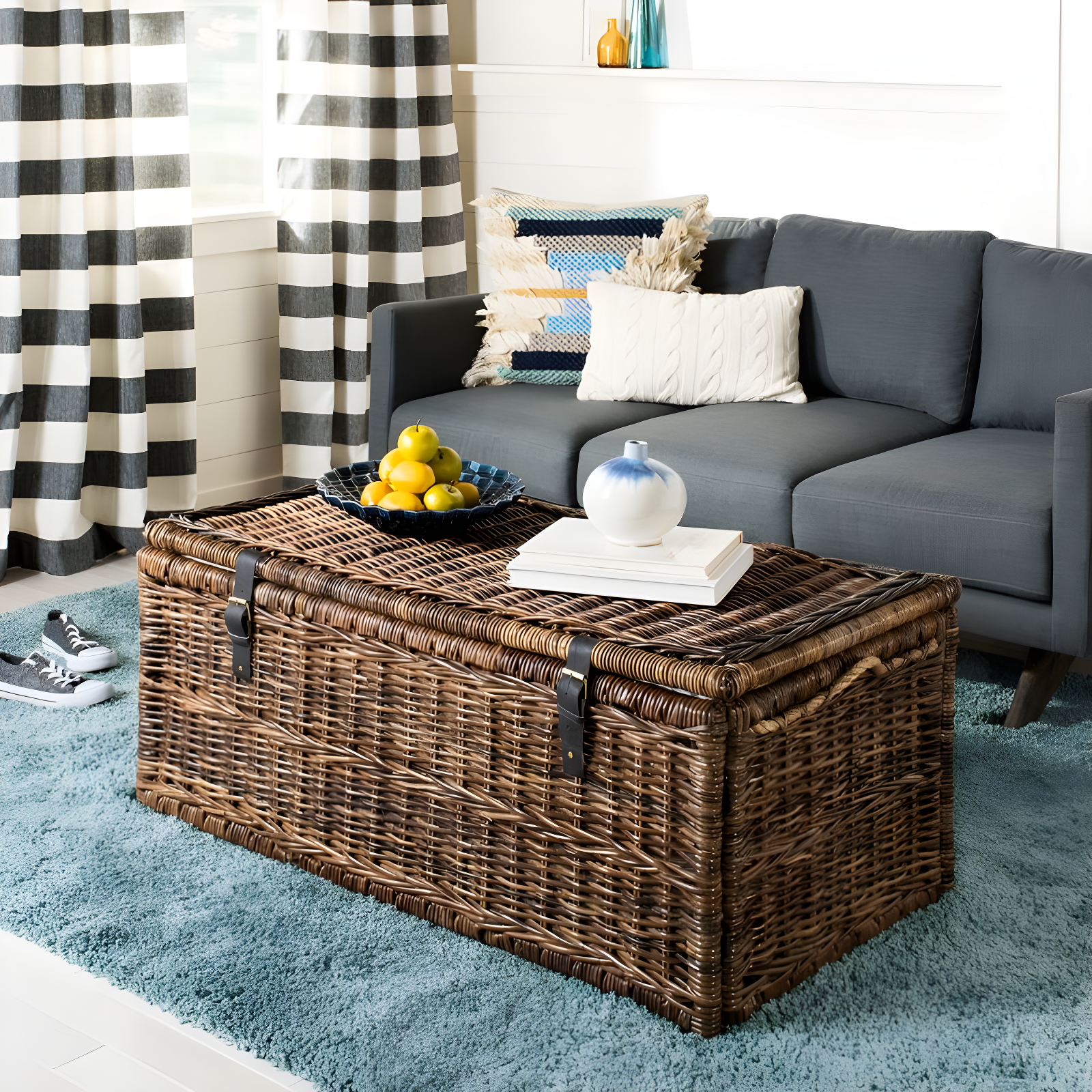 happimess Caden 46" Wicker Storage Trunk