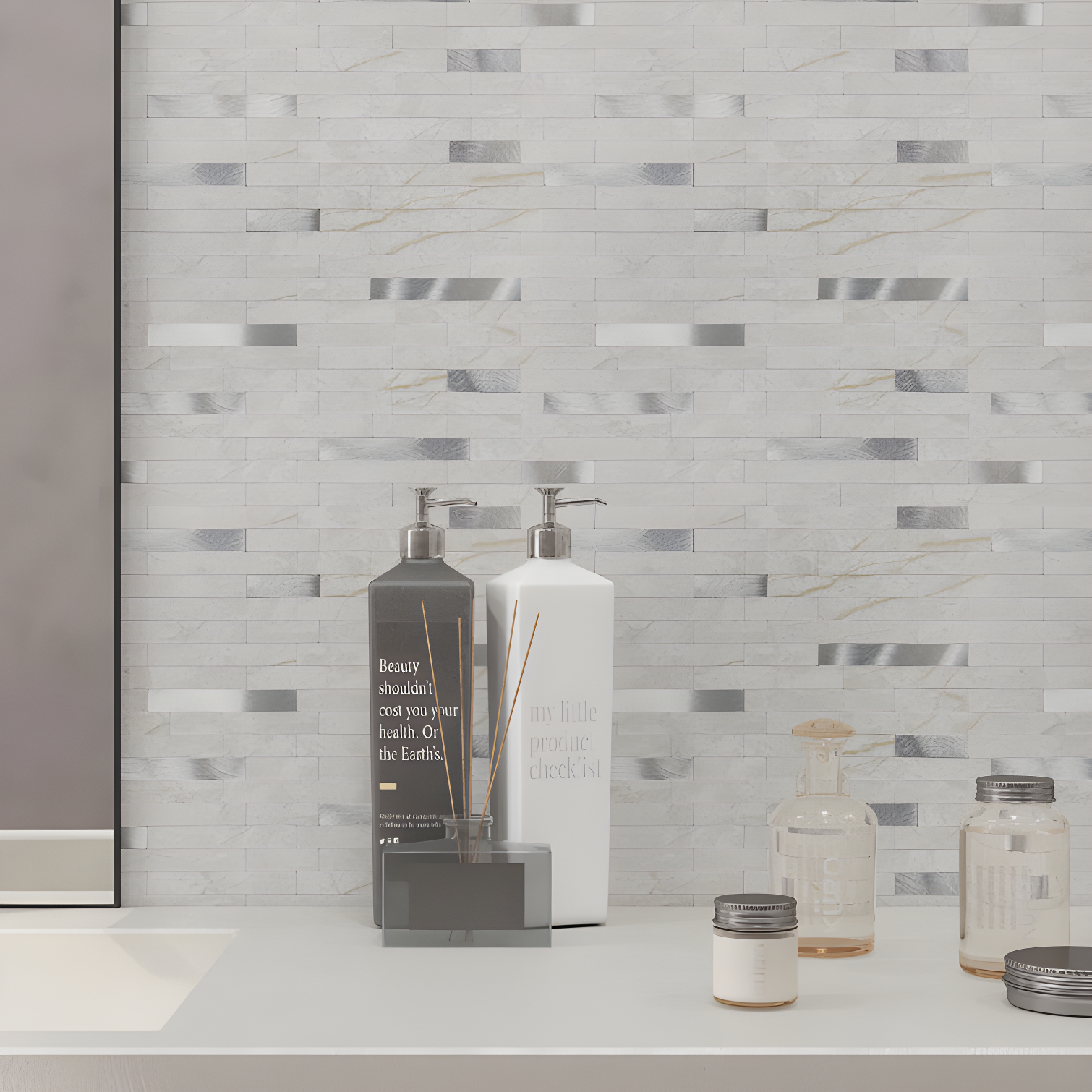 Avant Decor Aluminum Peel and Stick Mosaic Tile