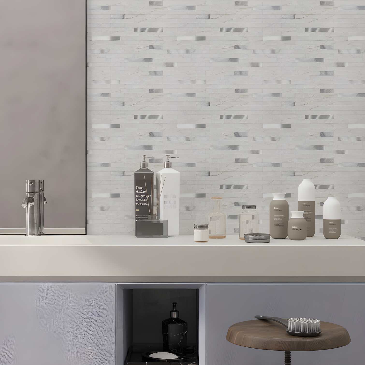 Avant Decor Aluminum Peel and Stick Mosaic Tile