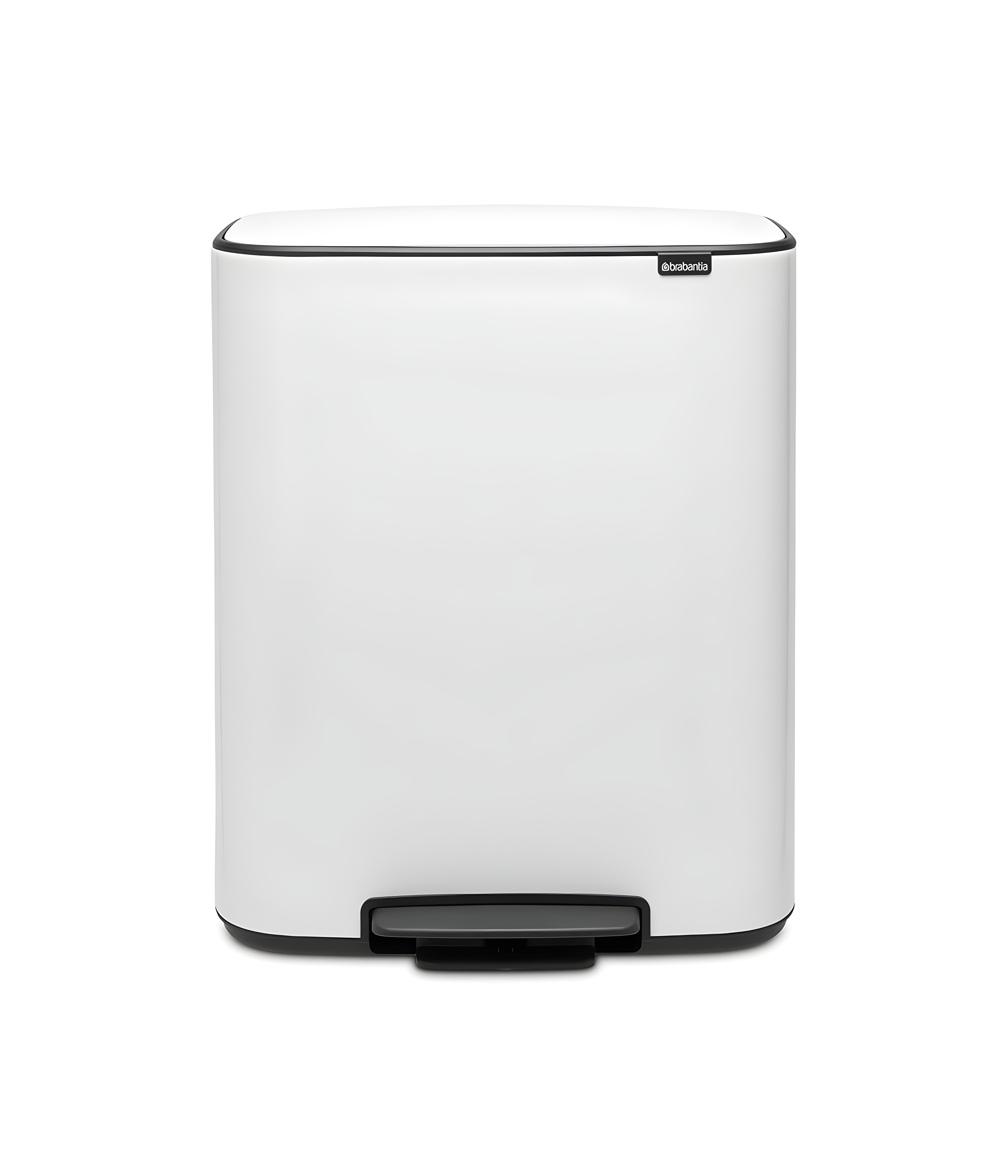 Brabantia Bo Step On Trash Can, White, 16 Gallon