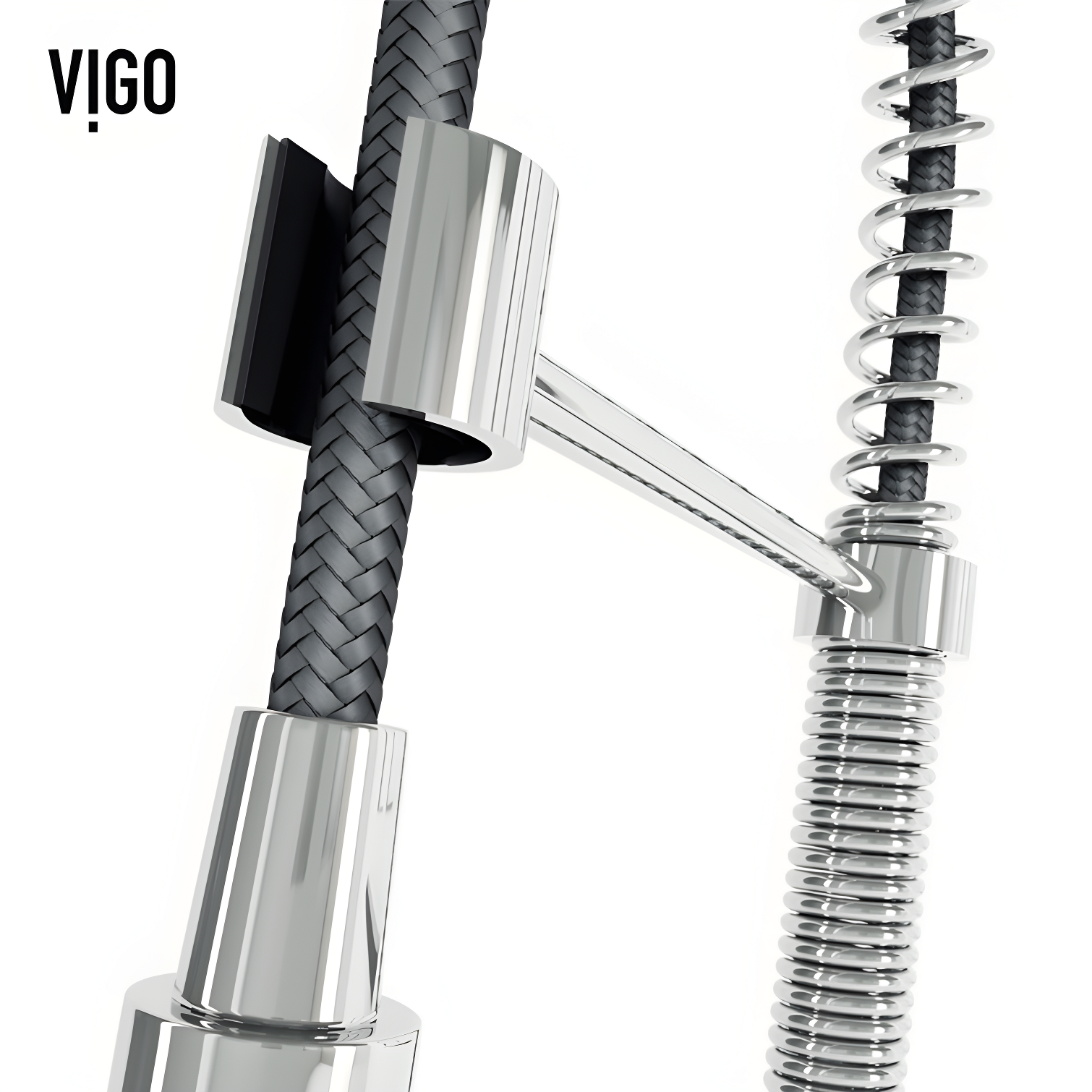 Edison 19" H 1-handle Pull-Down 2-Function Sprayer Kitchen Faucet