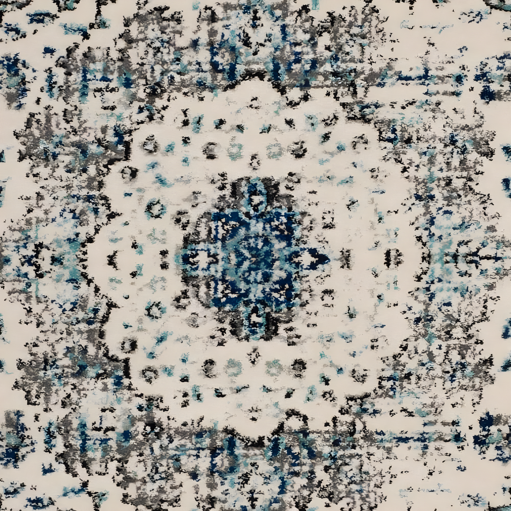 Evoke EVK220 Power Loomed Area Rug - Ivory/Grey - 6'7"x6'7" - Safavieh.