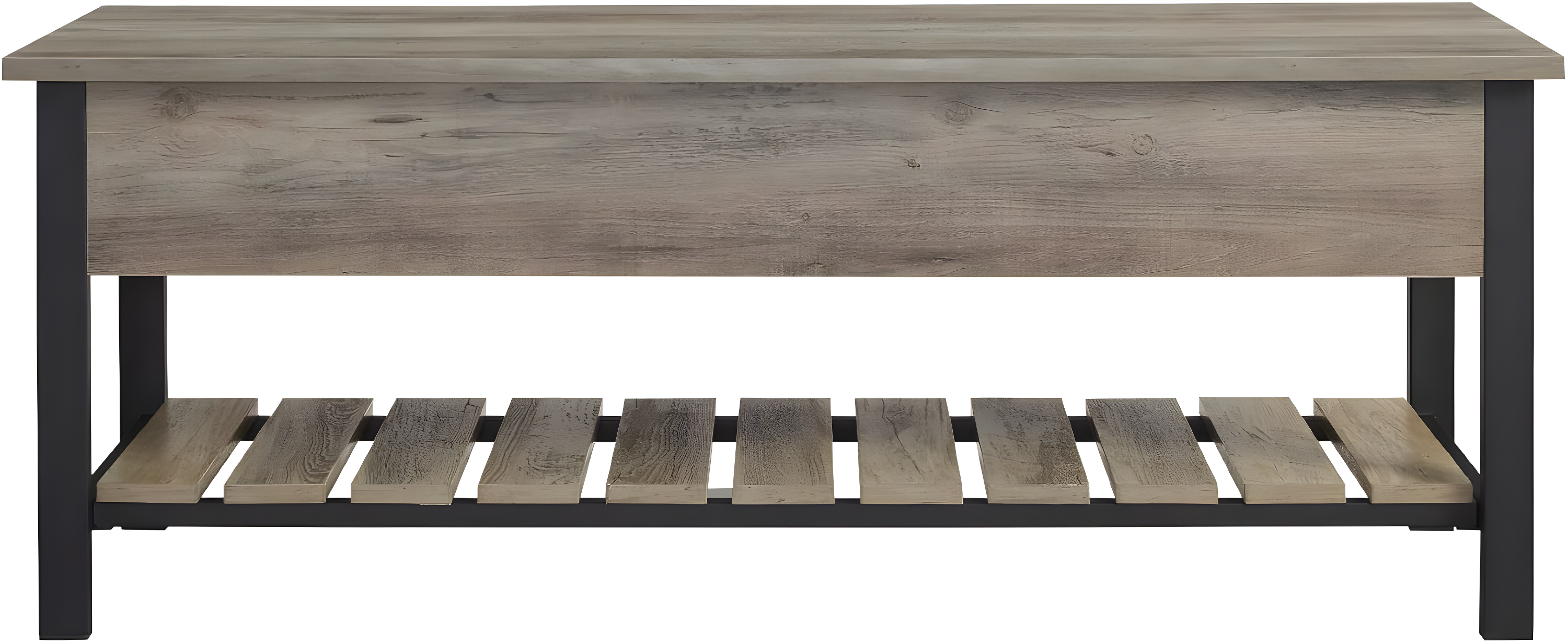 Walker Edison Storage Bench, Grey Wash
