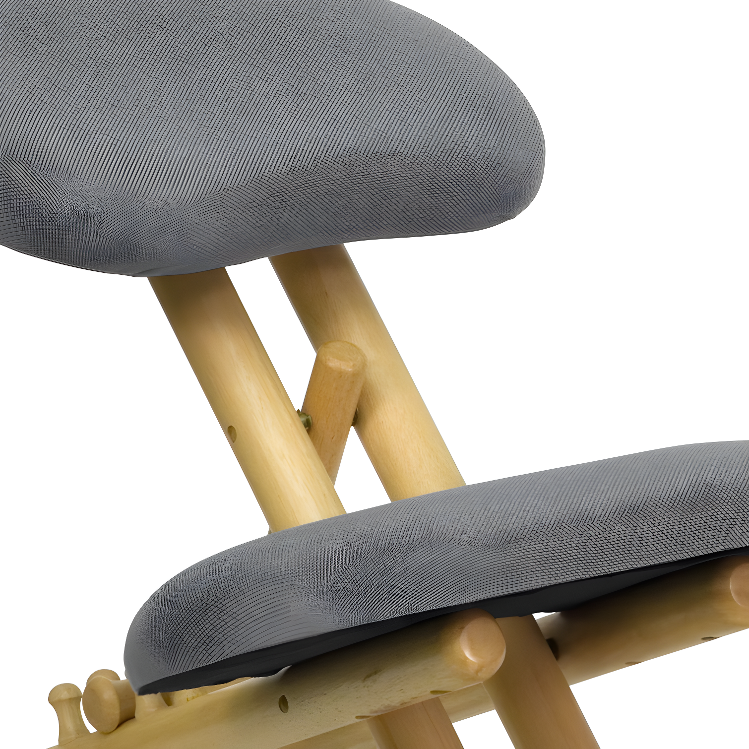 Bragg Posey Mobile Wooden Height-Adjustable Ergonomic Kneeling Office Chair