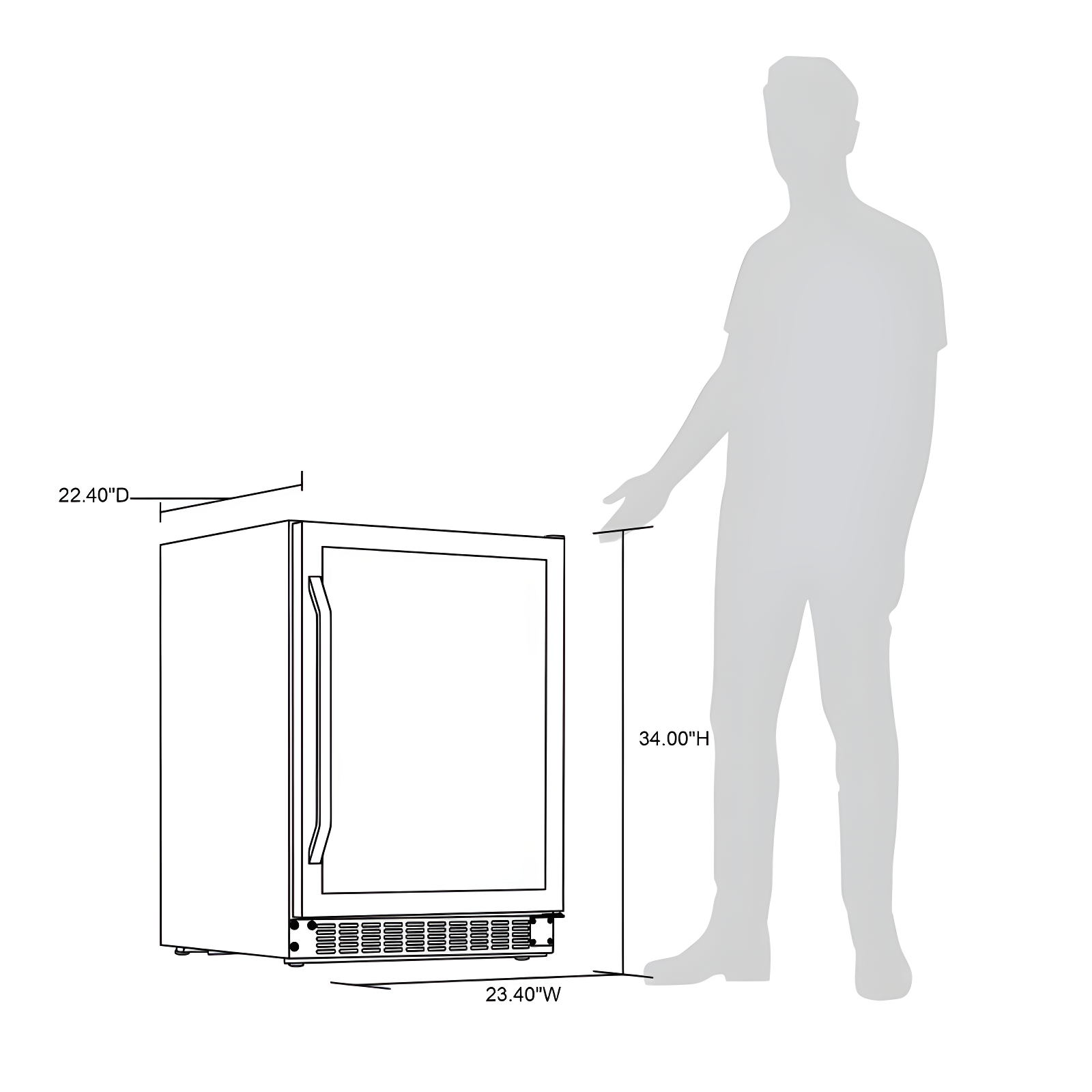 Newair FlipShelf 24" Wine and Beverage Refrigerator 179 Cans or 49 Bottles, Reversible Shelves, Built-in Fridge or Freestanding Drinks and Wine Cooler