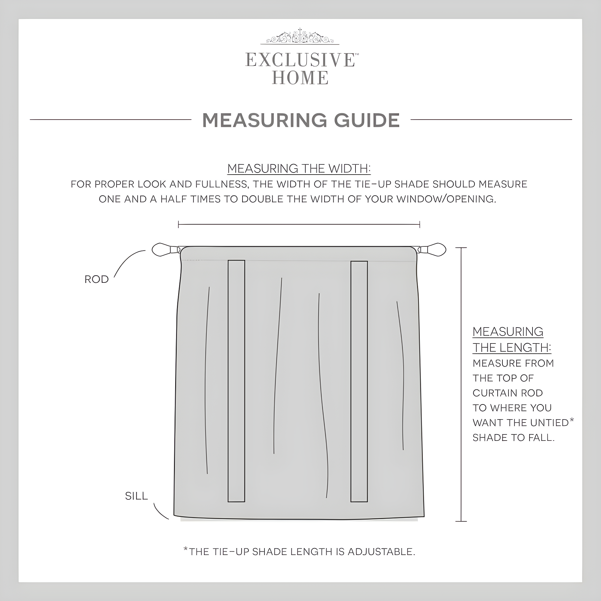 Amalgamated Textiles Exclusive Home Loha Light Filtering Rod Pocket Tie Up Shade