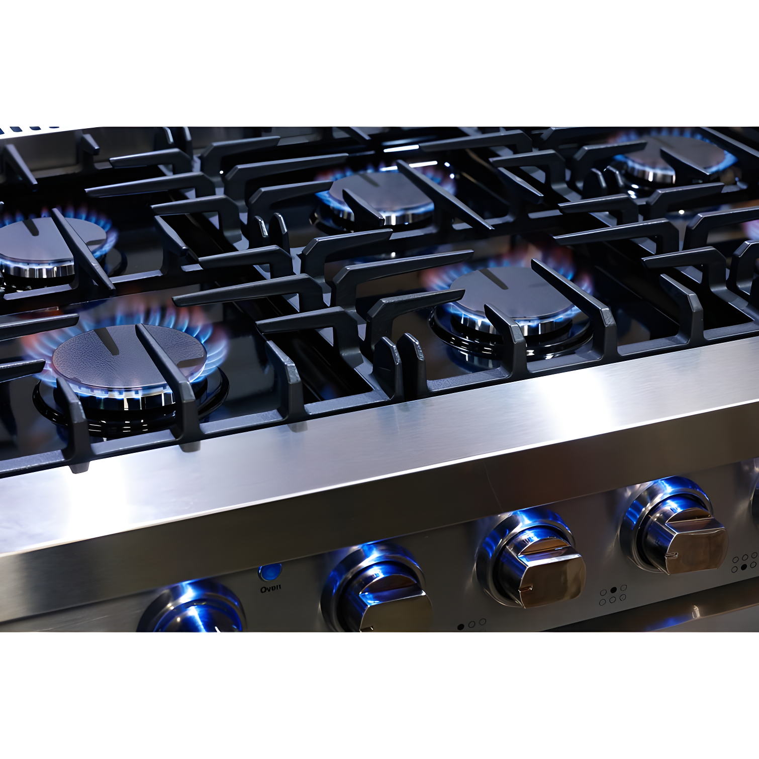 Cosmo 36 in. Haven Collection 6.0 cu. ft. Gas Range, 6 Burners, Convection Oven, Knob LEDs, Storage Drawer, Stainless Steel