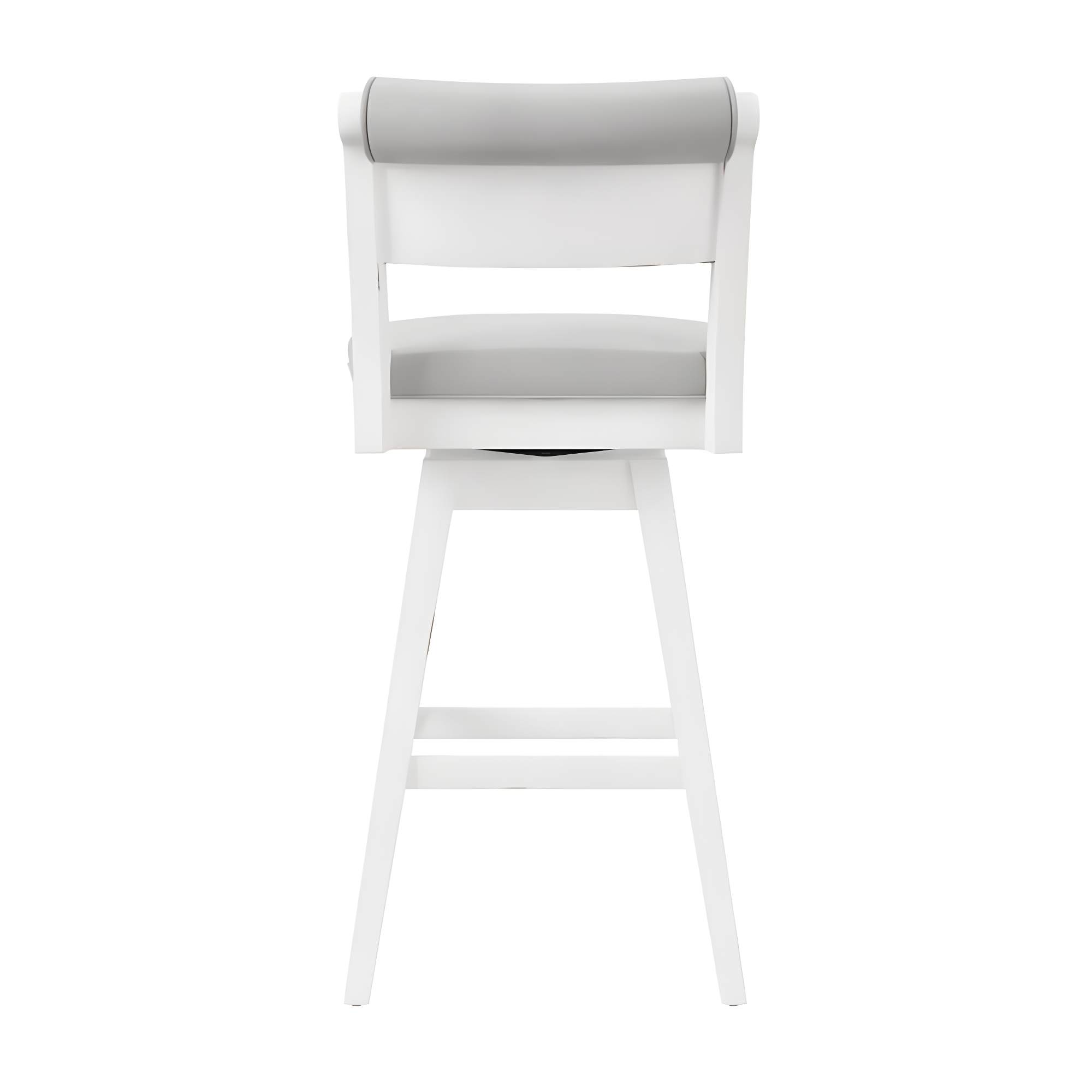 Clarion Wood and Upholstered Bar Height Swivel Stool Sea White - Hillsdale Furniture