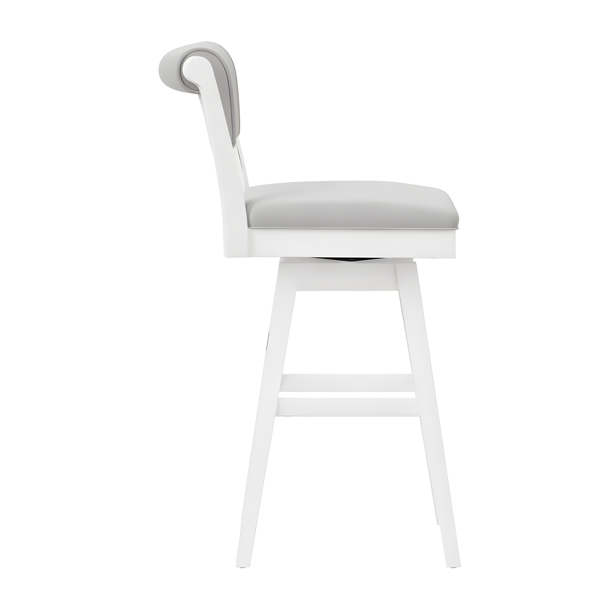 Clarion Wood and Upholstered Bar Height Swivel Stool Sea White - Hillsdale Furniture
