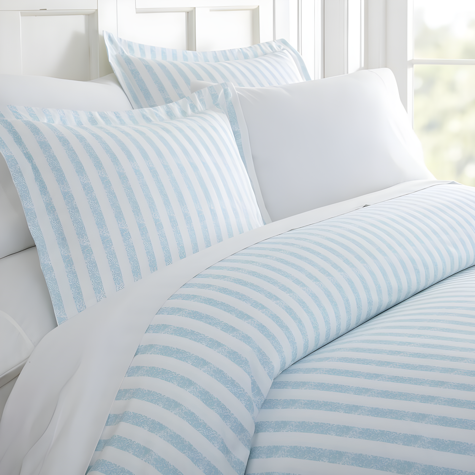 Becky Cameron 3 Piece Rugged Stripe Pattern Duvet Cover Set