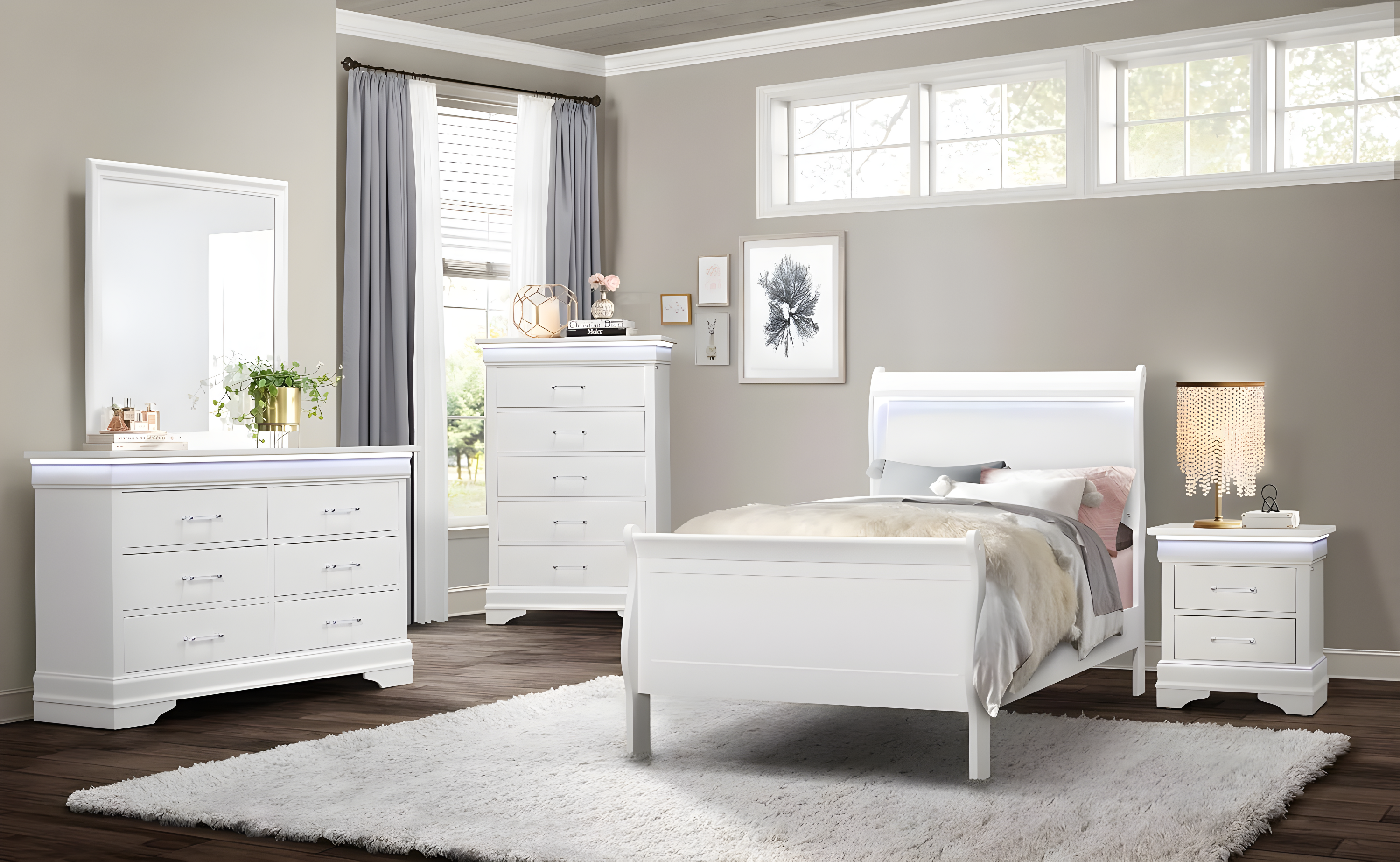 Global Furniture USA Flat Dresser Mirror
