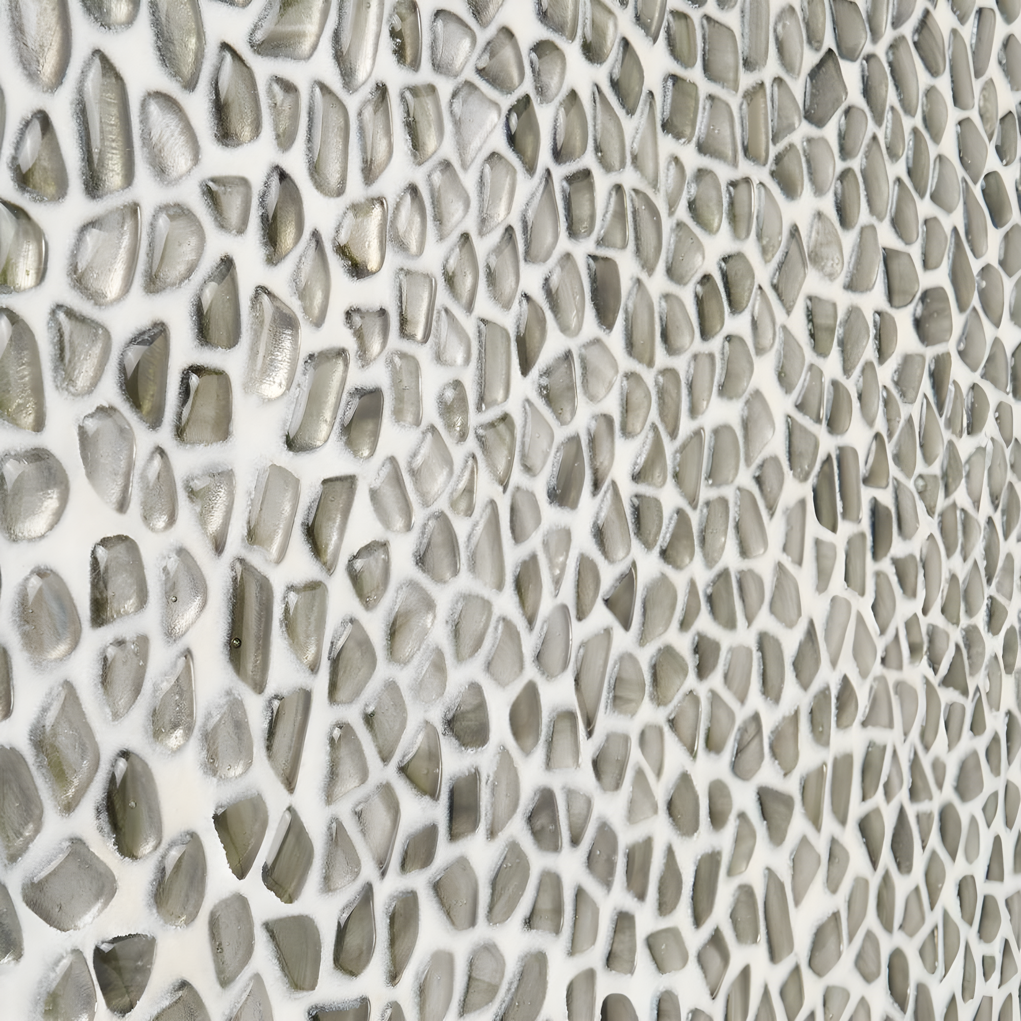 Bond Tile Fractal Pebble 11.88 in. x 11.88 in. Polished Glass Wall Mosaic Tile (0.98 Sq. Ft. / Each)