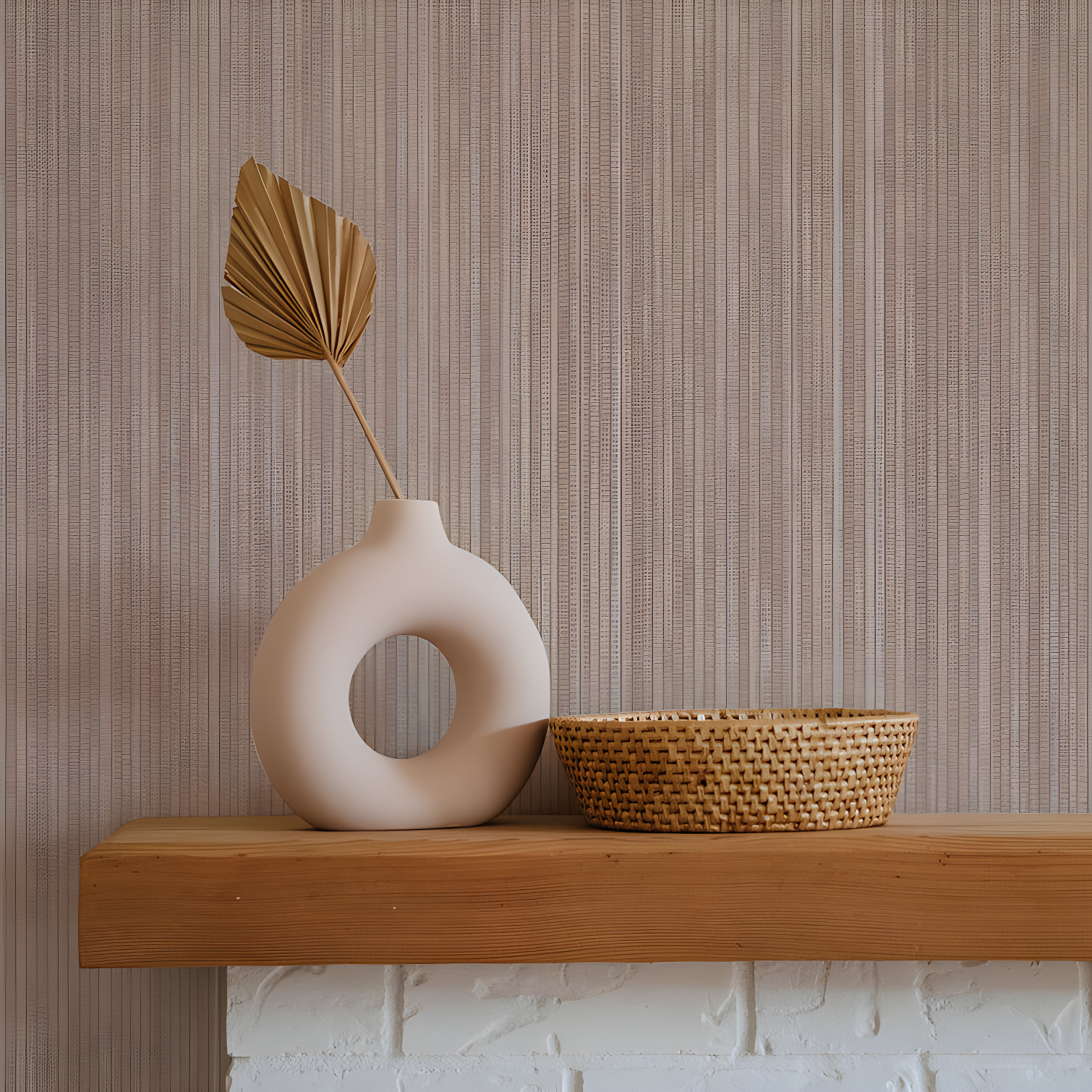 Tempaper & Co. 28 sq ft Faux Horizontal Grasscloth Removable Peel and Stick Wallpaper Textured Neutral : Vinyl, Self-Adhesive