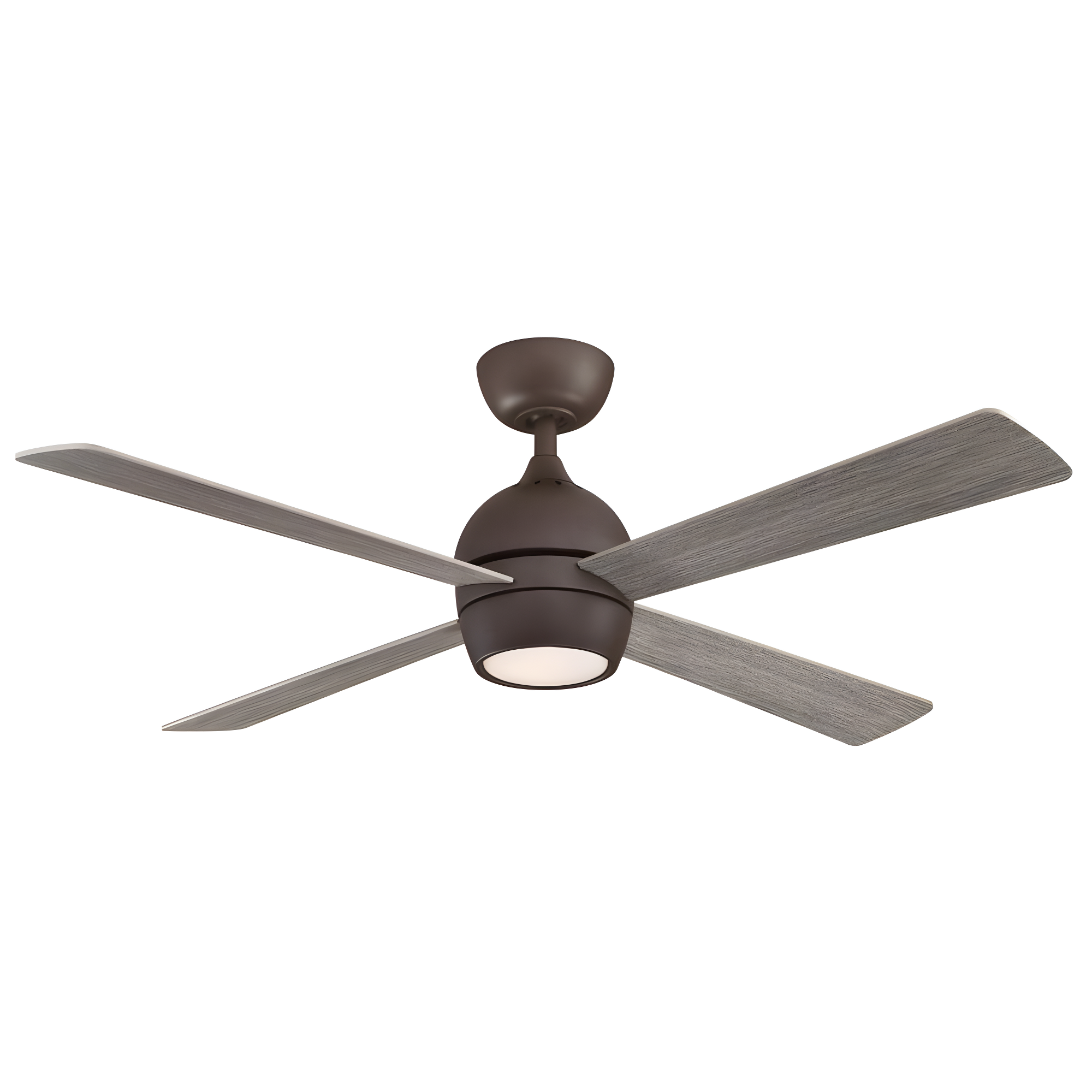 Fanimation Kwad 52 Matte Greige Ceiling Fan with Reversible Blades & LED Light Kit