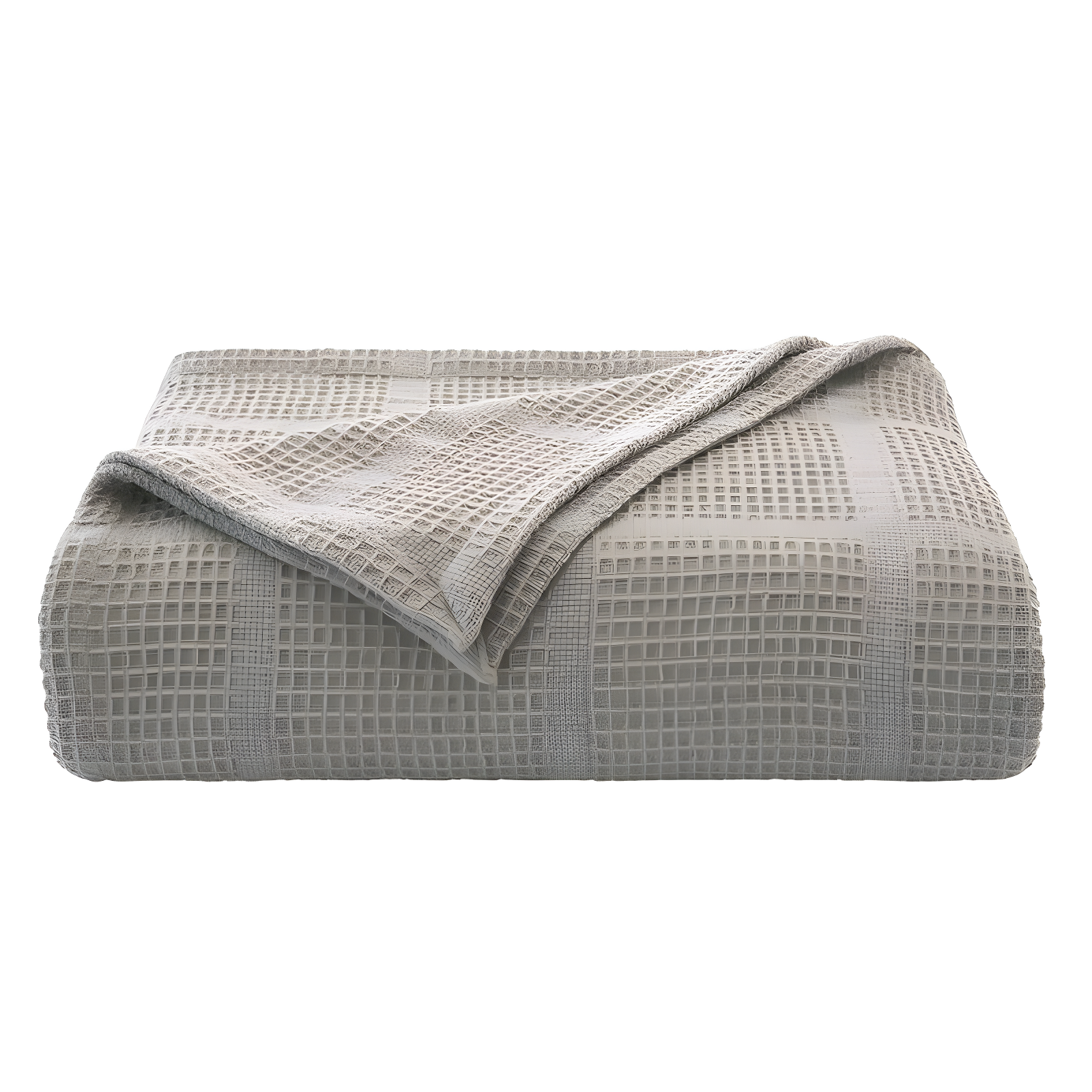 Kenneth Cole Kenneth Cole Waffle Grid Solid Cotton Blanket