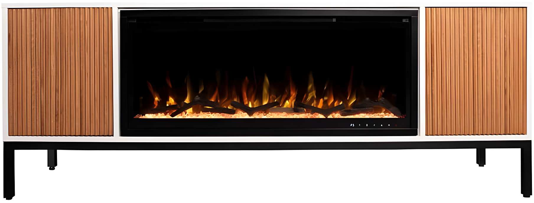 Modern Ember Emory Smart Electric Fireplace Tv Stand | 42” Firebox Heater | With Wi-fi App