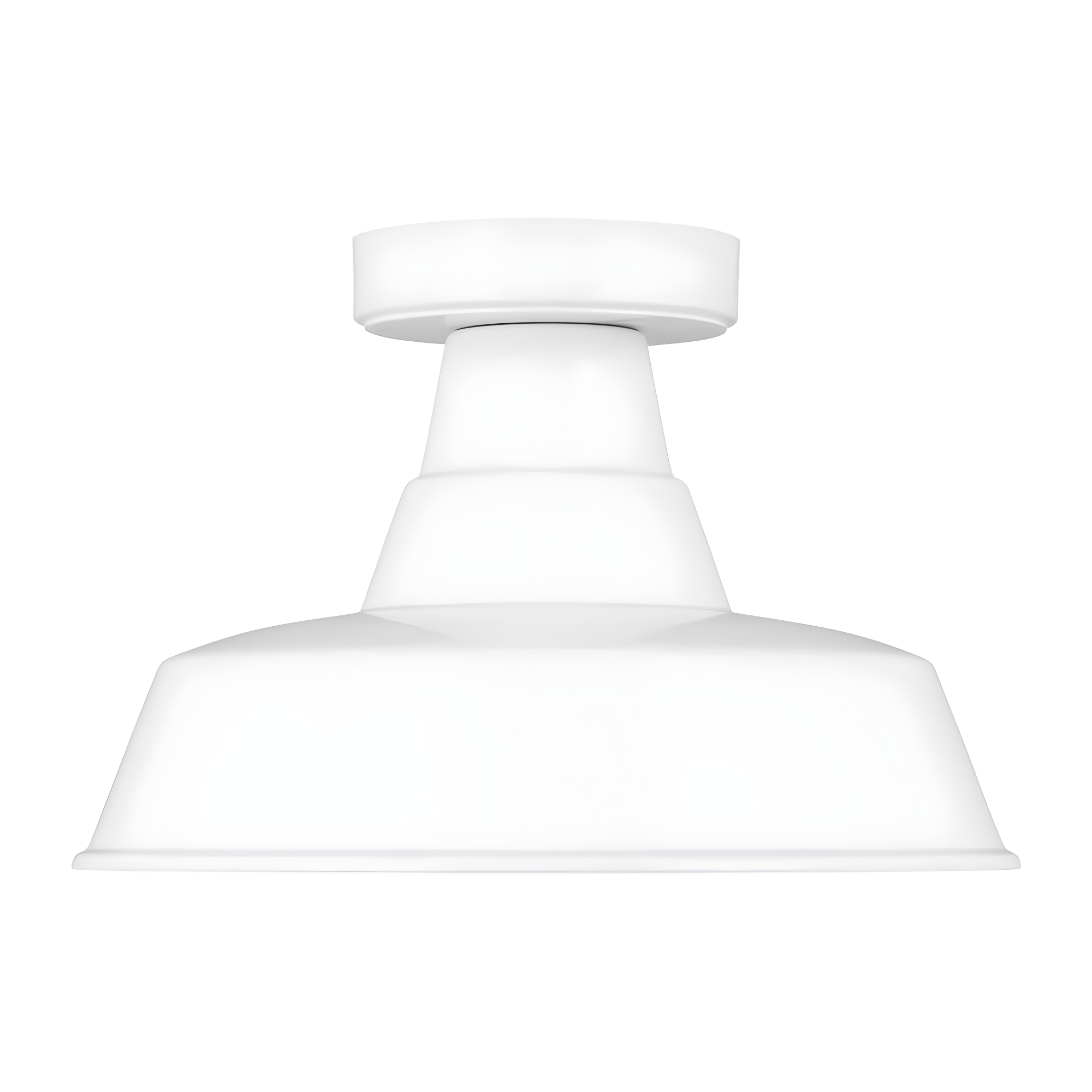 Fisher Outdoor Flush Mount - White / 12"Dia