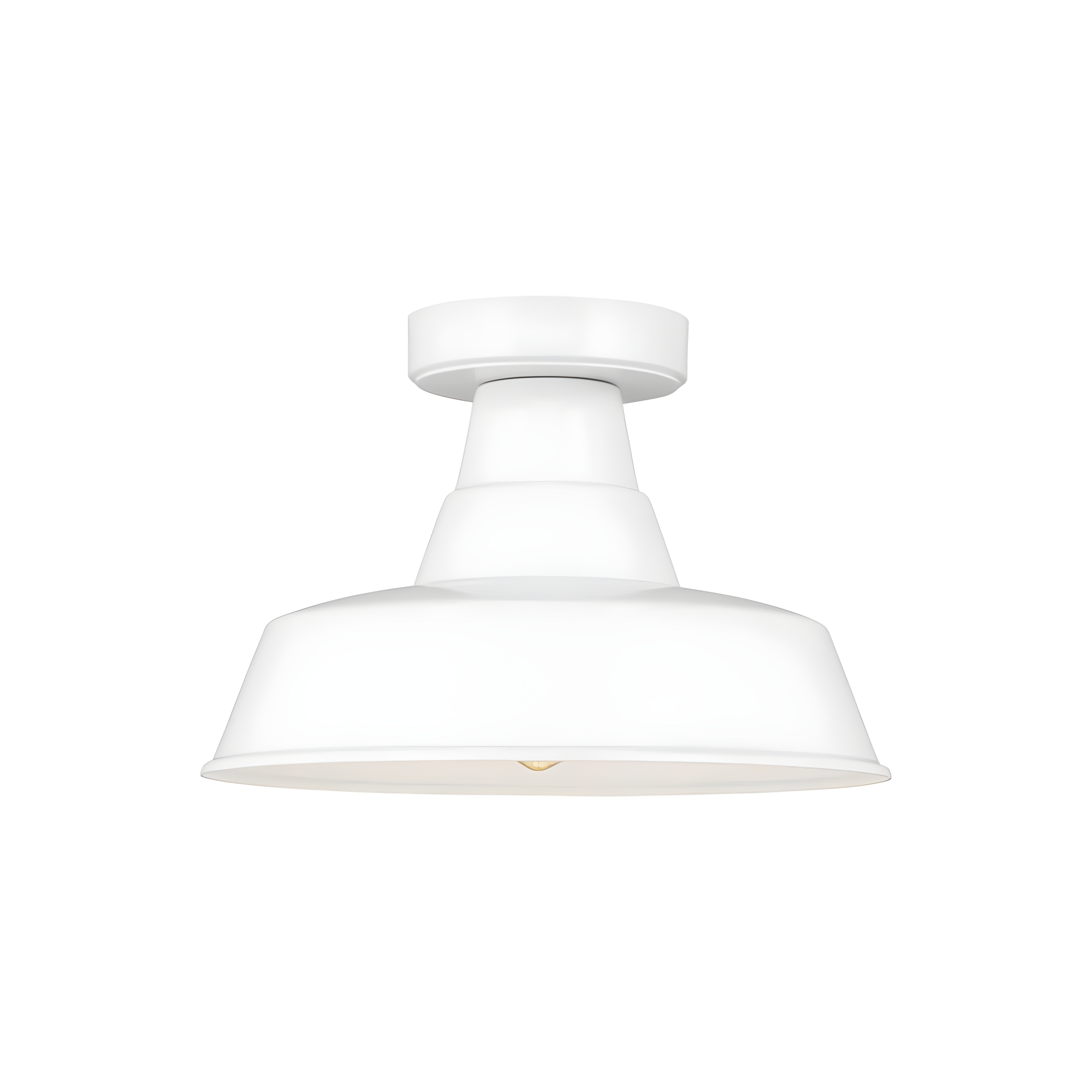 Fisher Outdoor Flush Mount - White / 12"Dia