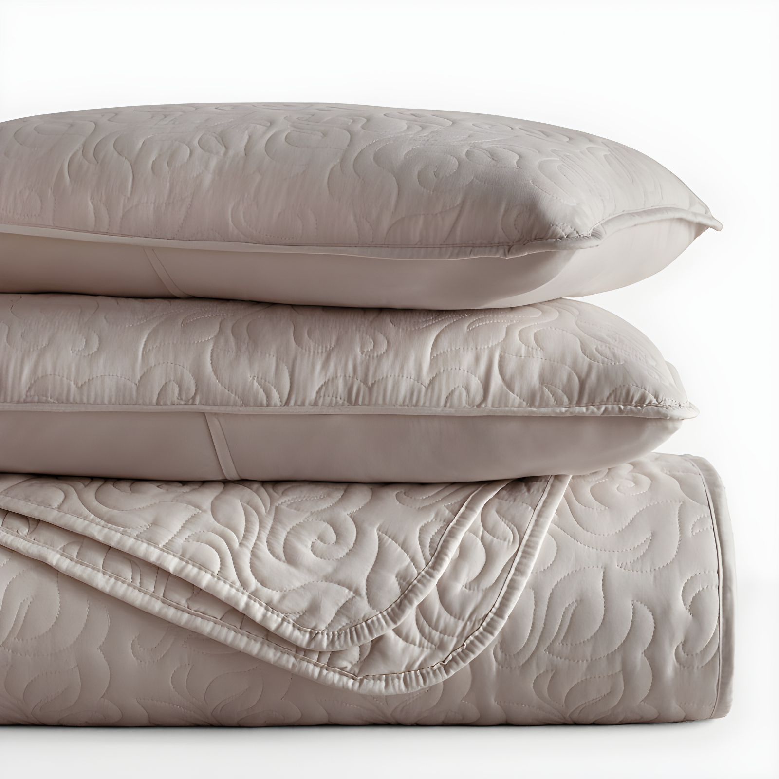 Becky Cameron Becky Cameron Elegant Floral Stitching Quilt Set